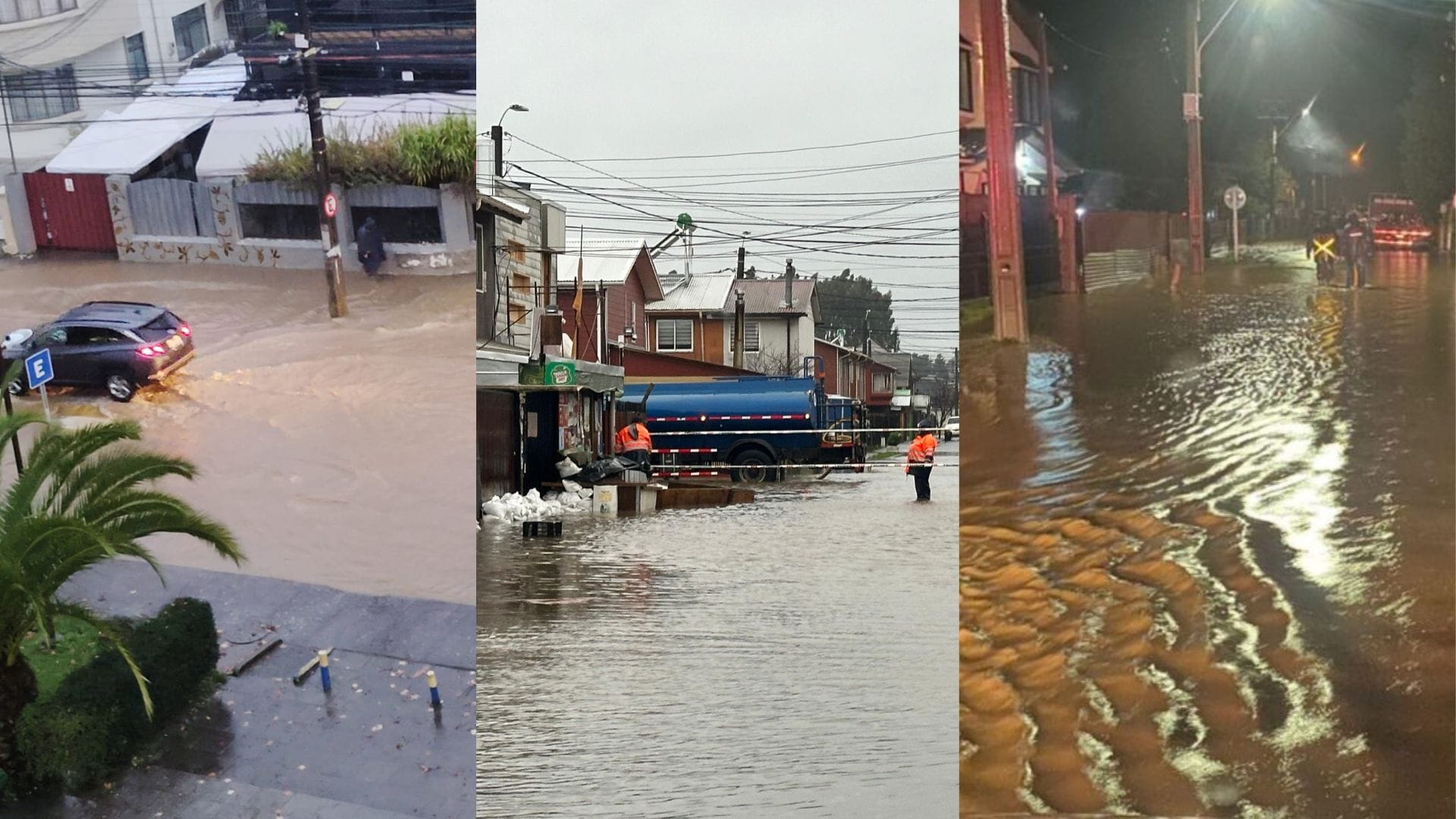 Desbordes, derrumbes e inundaciones: Así se vive el sistema frontal en el Biobío
