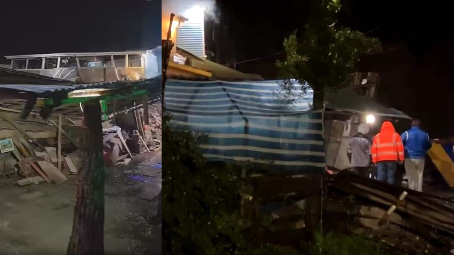 Dos viviendas se derrumban en Curanilahue por remociones en masa en medio de fuertes lluvias