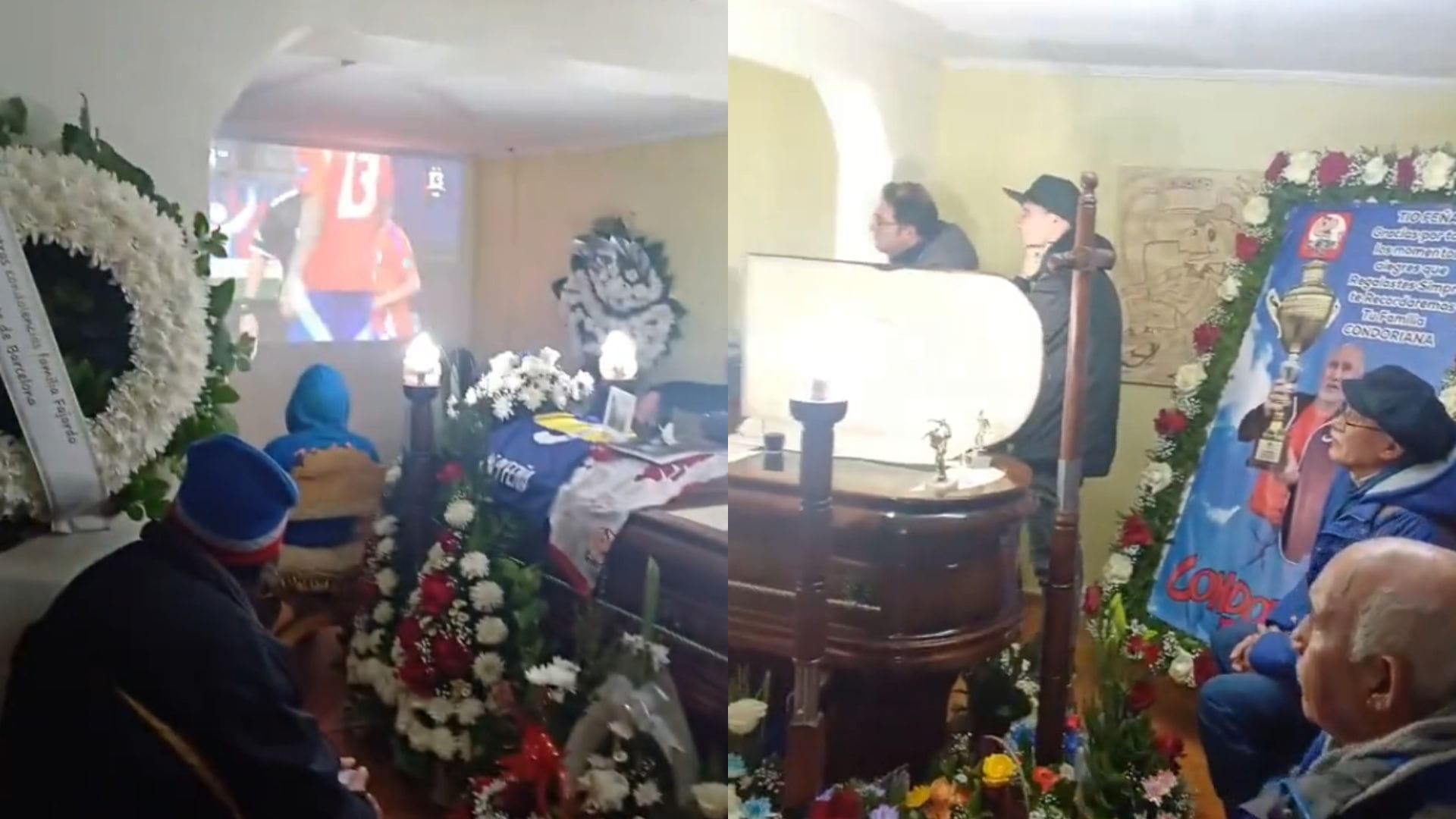 Viralizan video de hinchas chilenos viendo el debut de La Roja en Copa América en pleno velorio