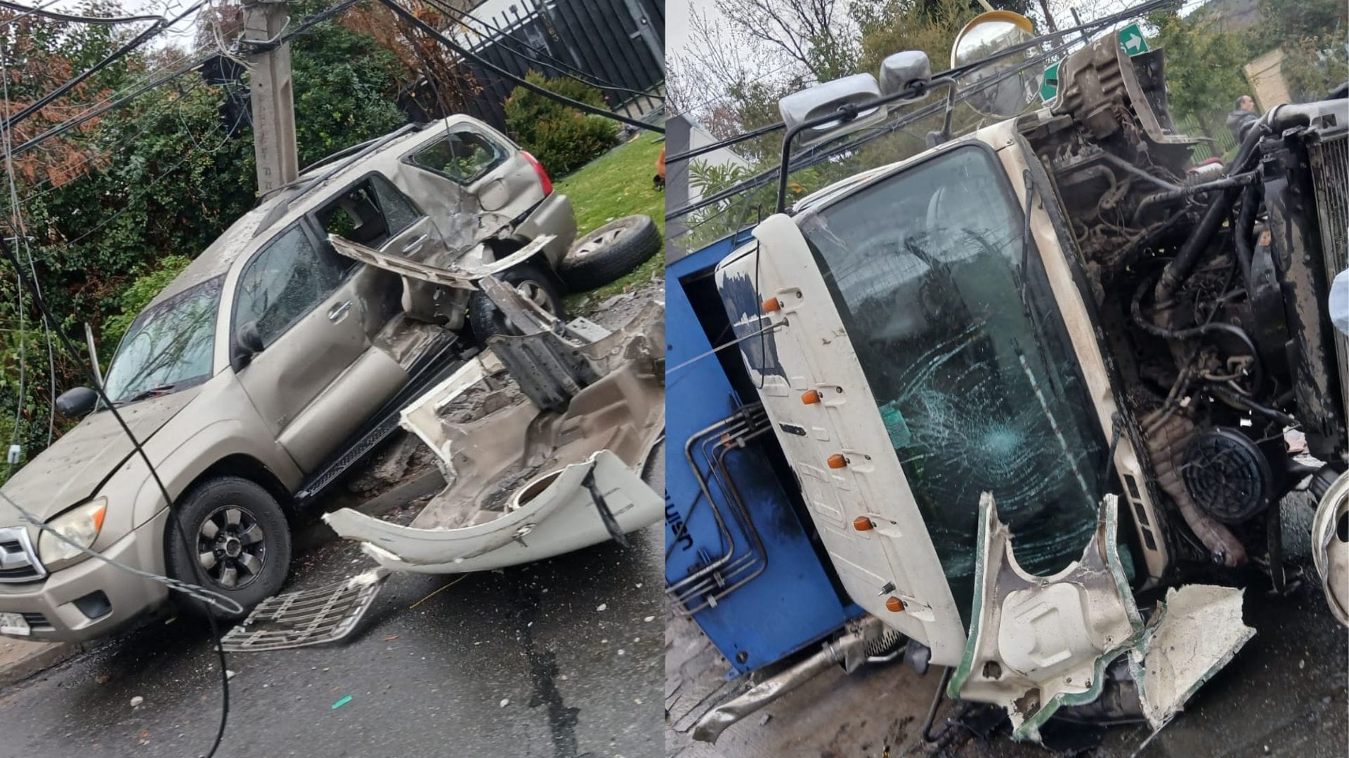 Camión de basura perdió el control y chocó con dos autos dejando 9 lesionados en Las Condes: Uno estaría en riesgo vital