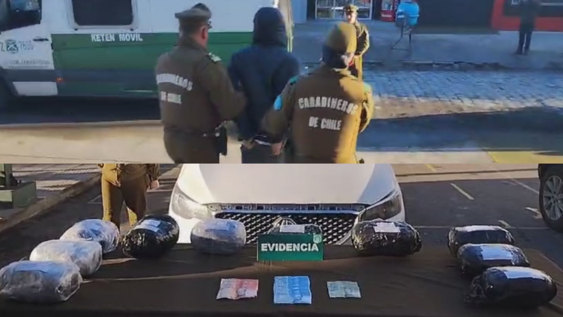 Sorprenden a hombre que transportaba más de 10 kg de marihuana en Concepción