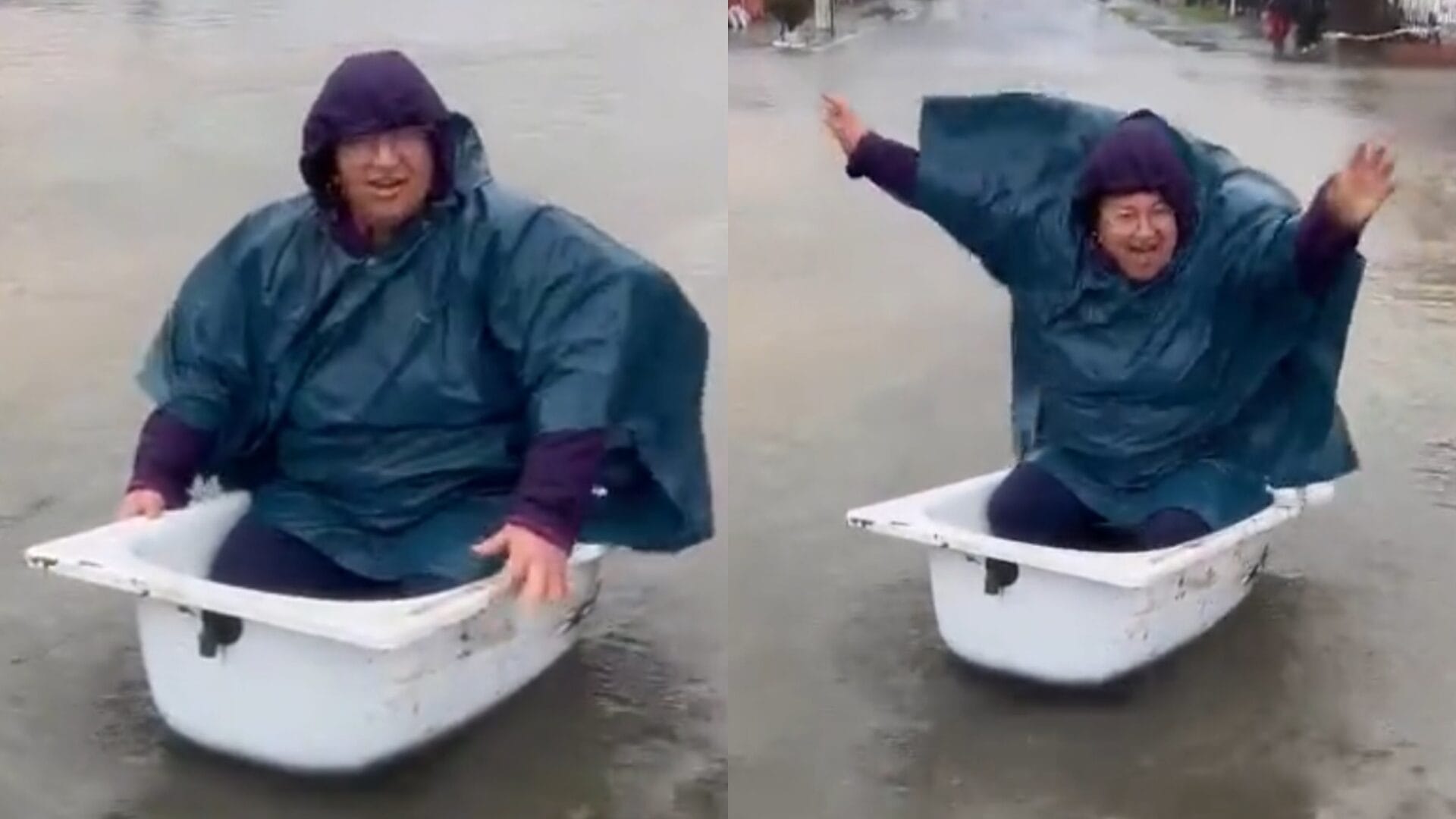 “¿A esto le llamas tormenta?”: Mujer se volvió viral tras compartir hilarante video en medio de inundaciones en Coronel