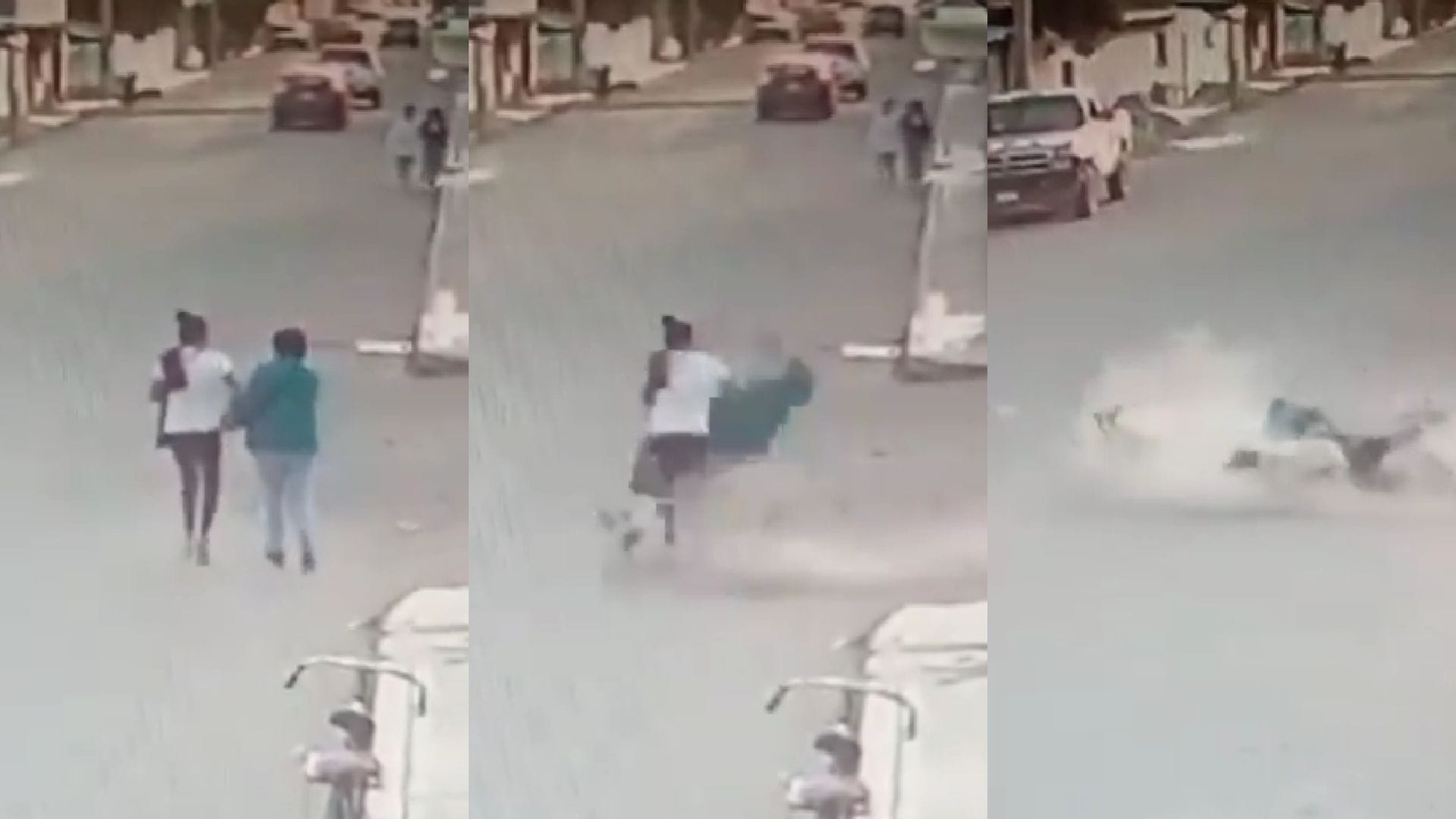 Perros a exceso de velocidad derriban a mujeres que caminaban tranquilamente por México