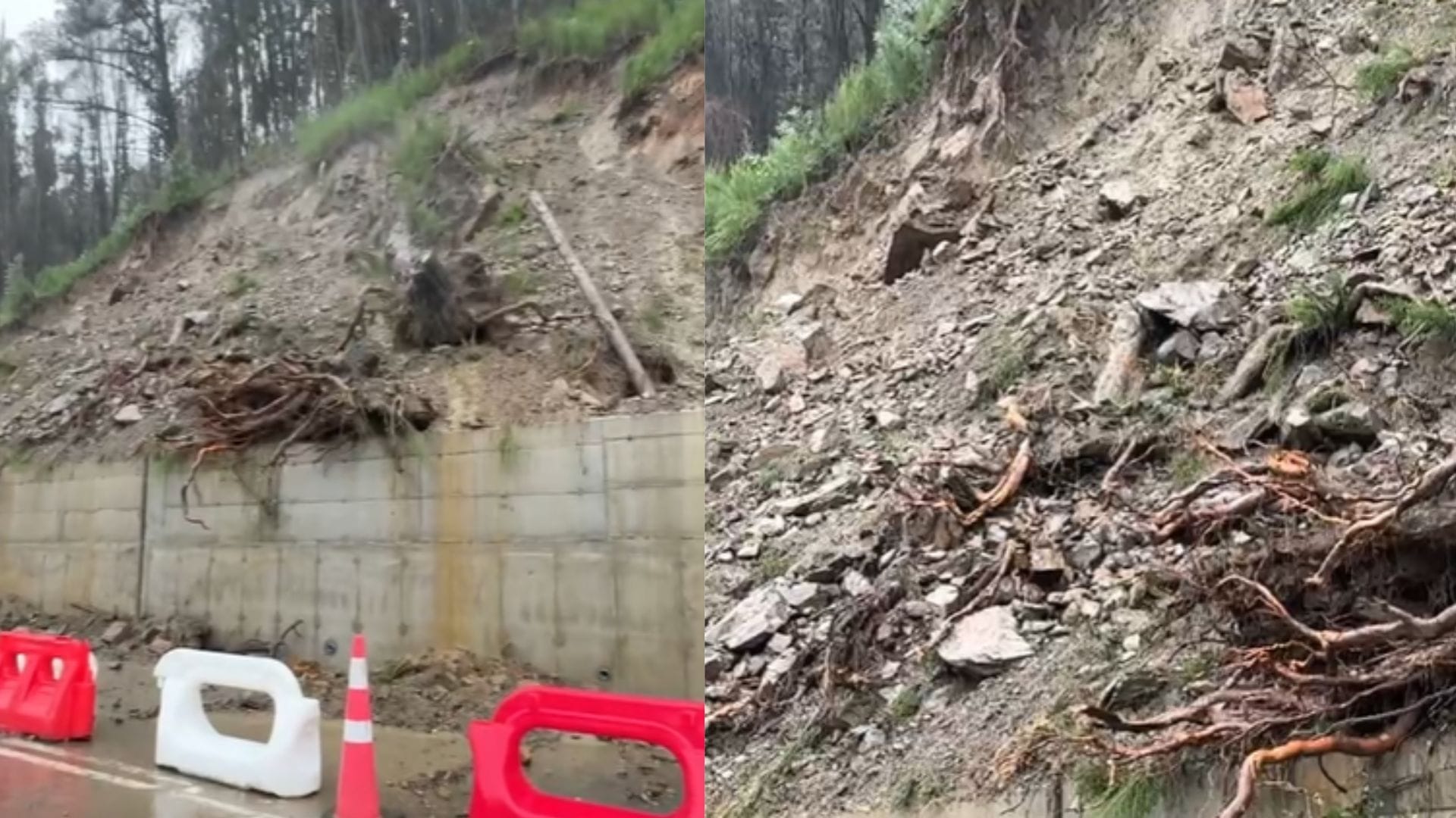 Tras deslizamientos de tierra por lluvias: Así luce la Ruta de la Madera