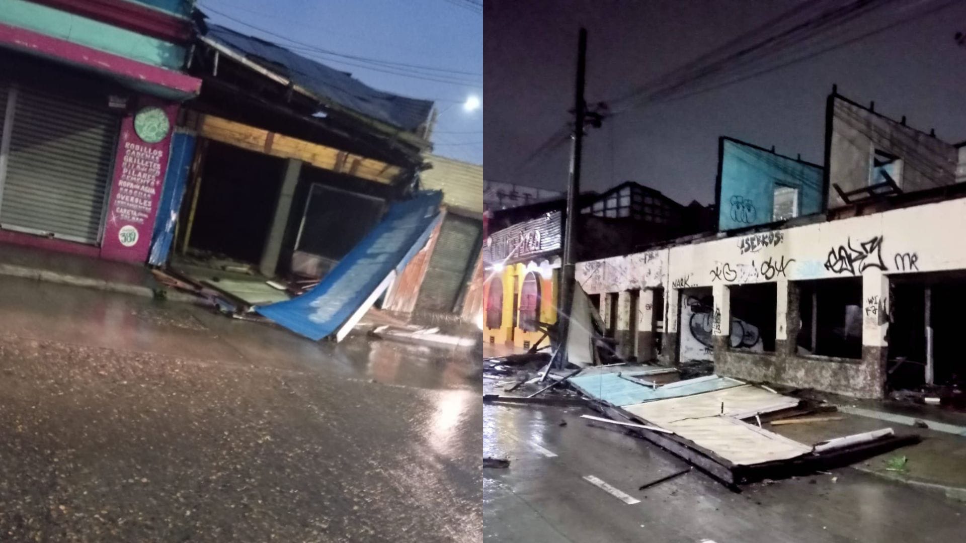Desprendimientos de fachadas y casas anegadas: Los estragos que ha dejado el sistema frontal en Talcahuano