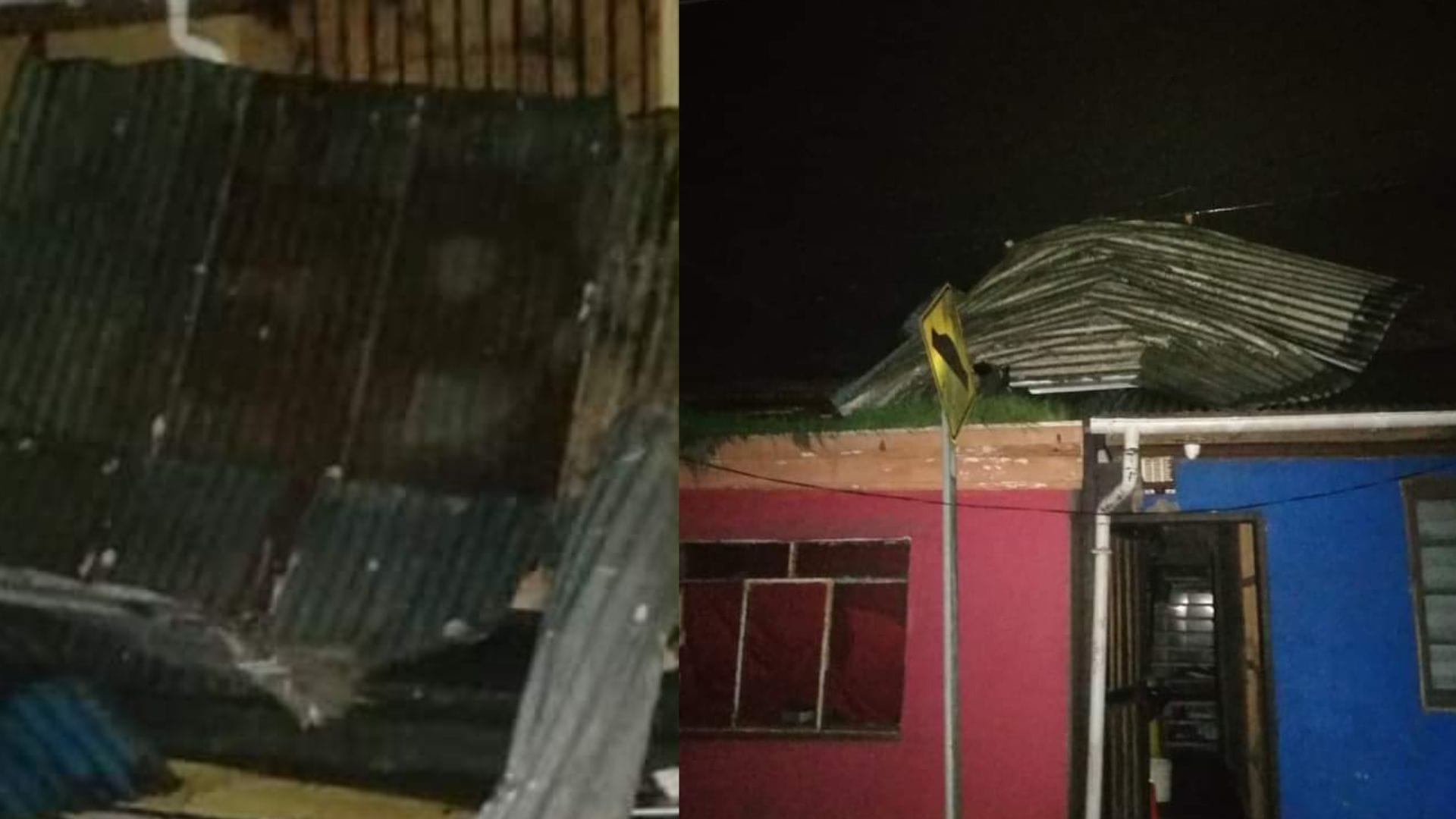 Graves daños en viviendas dejó el paso de un tornado en Penco