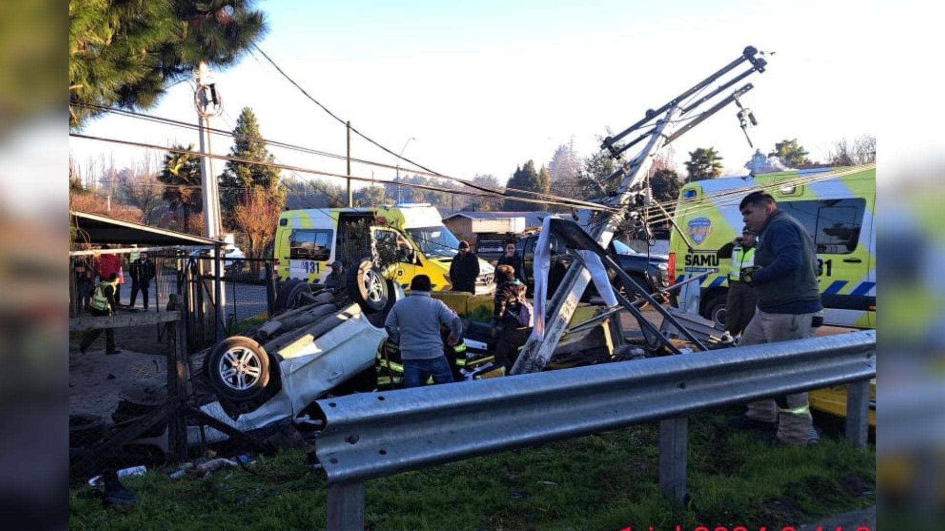 Un fallecido deja fatal volcamiento de vehículo en San Nicolás: Suspenden el tránsito en la Ruta 5 Sur