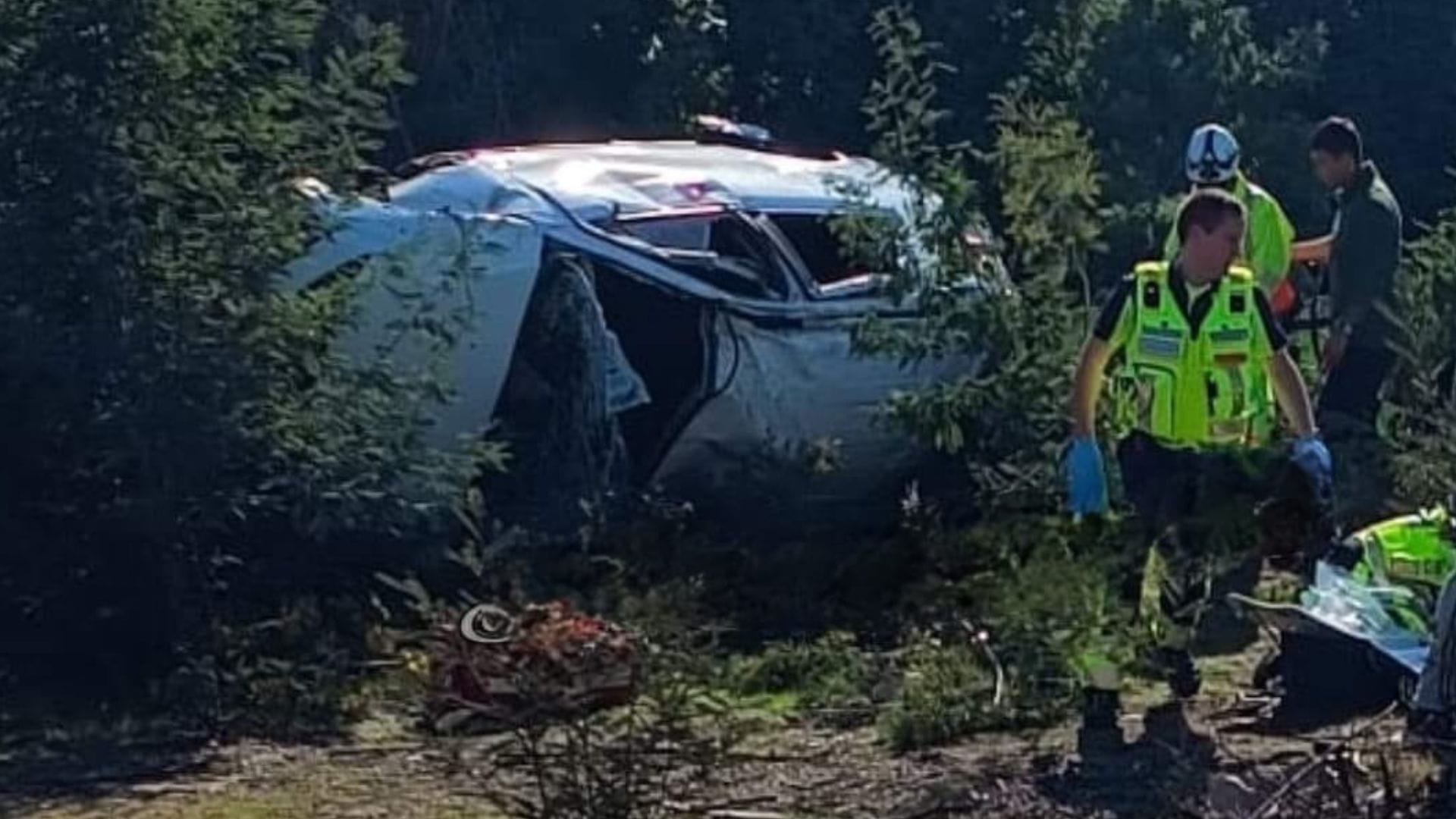 Menor de 8 años muere en accidente en la Ruta 68: Choque dejó un vehículo volteado y al menos 5 heridos