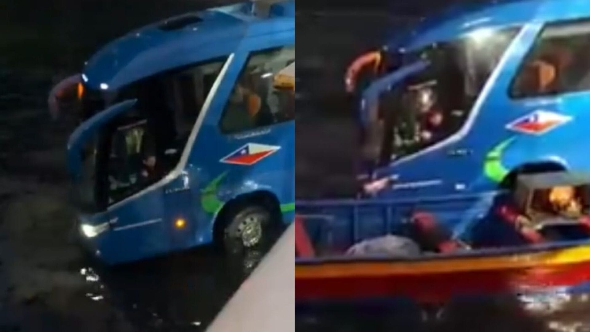 Bus casi cae al agua tras no poder subir a transbordador en Puerto Montt