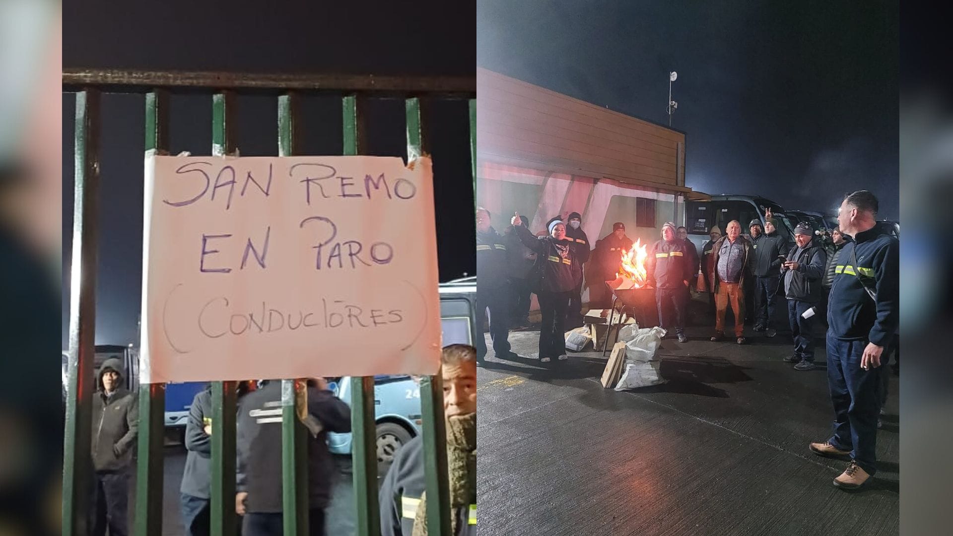 Conductores de micros San Remo comienzan paralización en el terminal de la flota del Gran Concepción