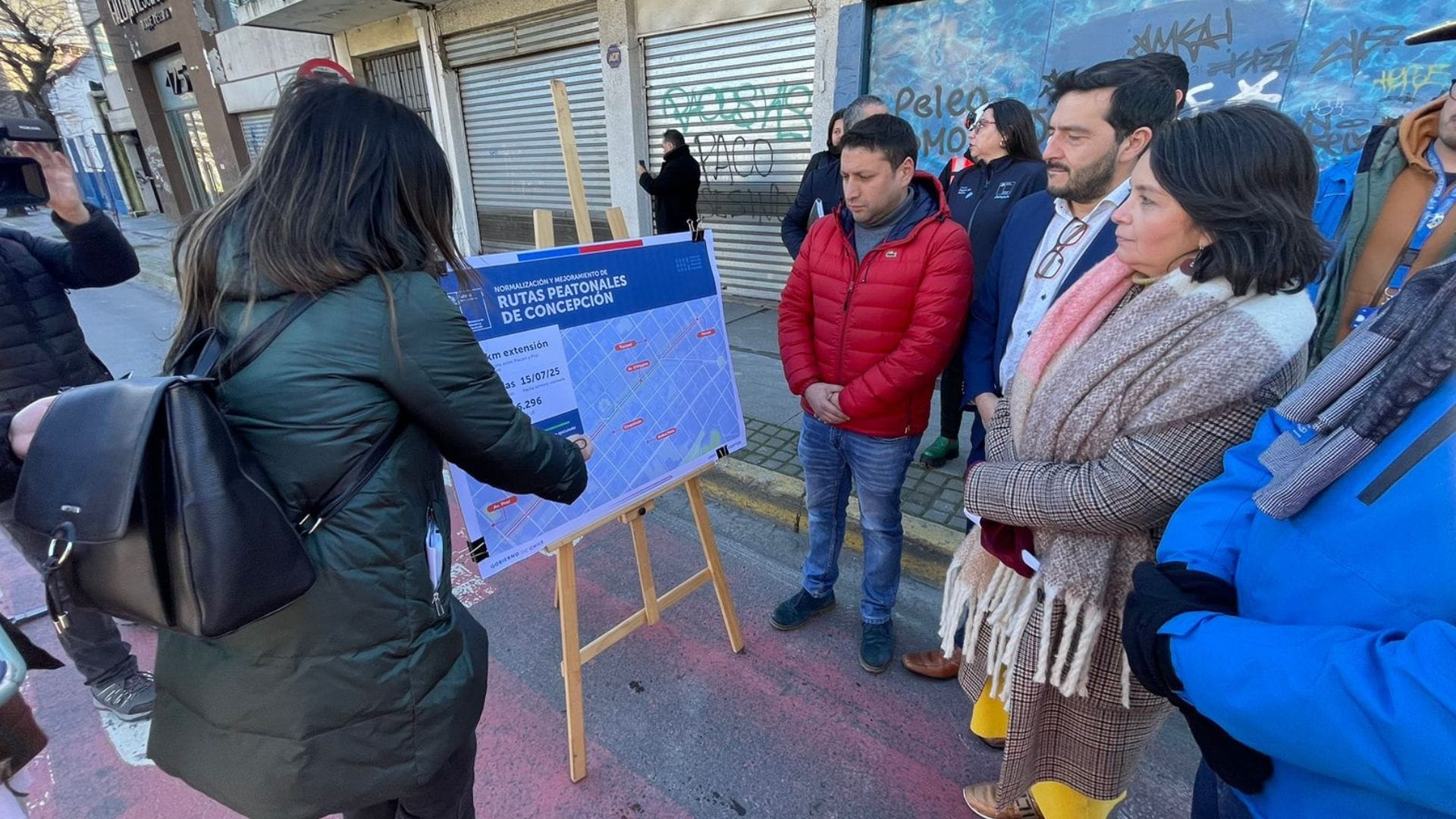 Avanza mejora de aceras en Concepción: Inicia segunda etapa de obras