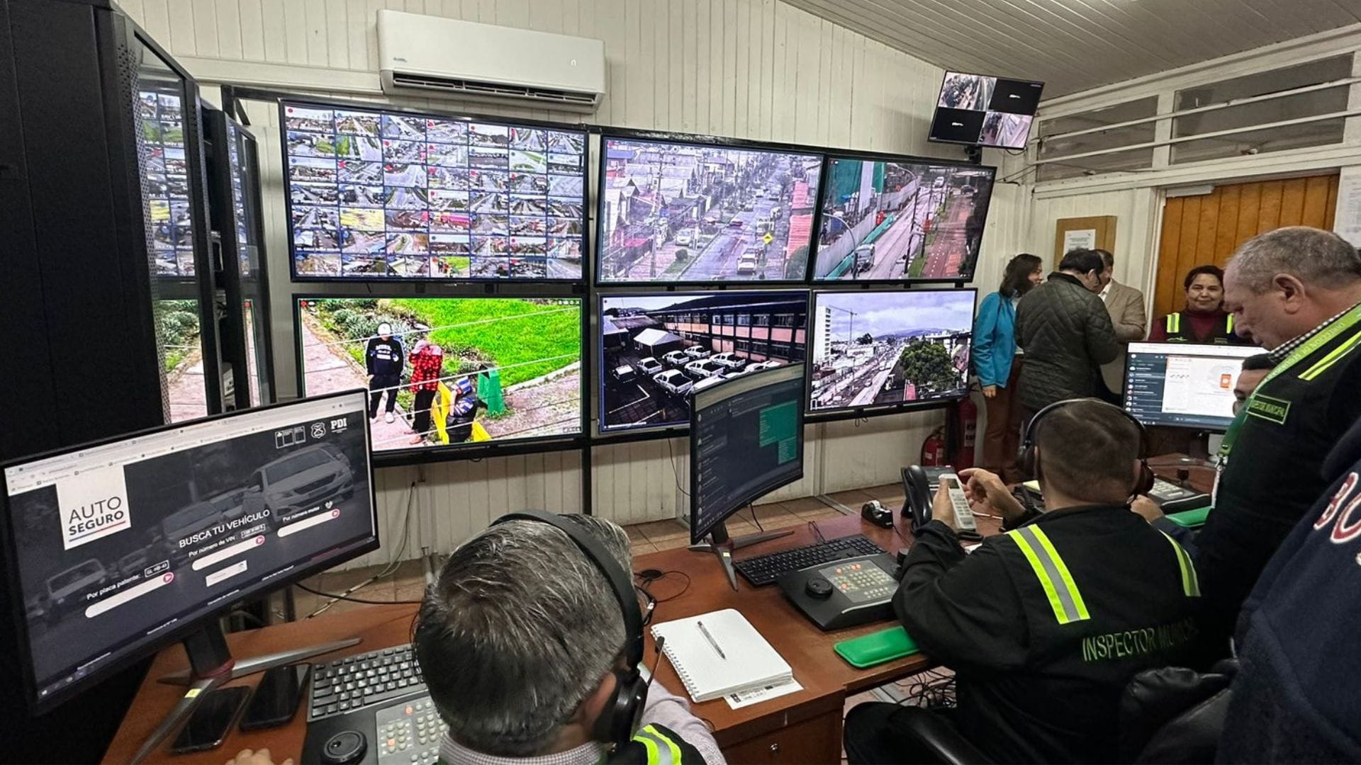 Inauguran central de cámaras de televigilancia 24/7 en Hualpén con trabajo coordinado de instituciones