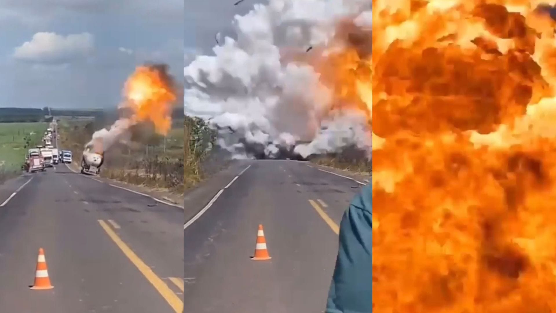 Captan aterradora explosión de camión cisterna en Brasil que dejó múltiples heridos