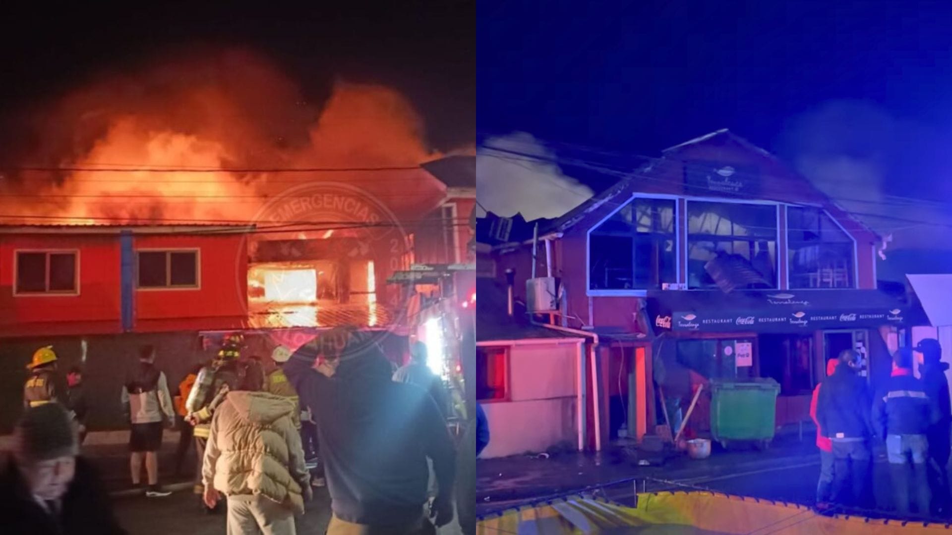 “Volveremos más fuertes”: Pesar por la pérdida de restaurantes tras incendio en Caleta Lenga de Hualpén