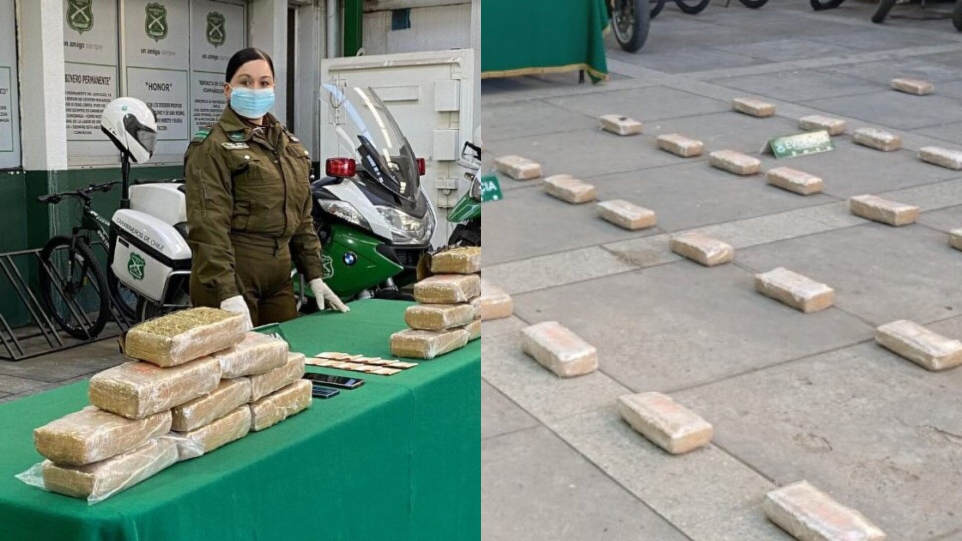 Detienen a banda narcotraficante en Los Ángeles: Incautan 65 “ladrillos” de droga