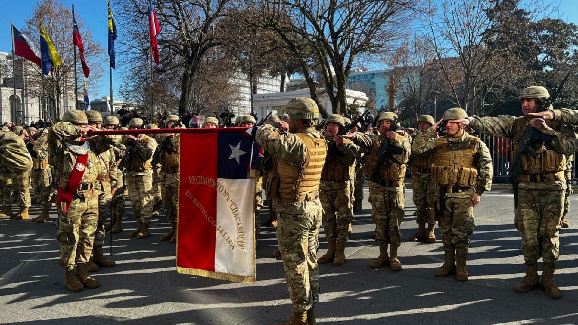 Destinarán a la Macrozona Sur a efectivos militares que juramentaron a la bandera en Concepción