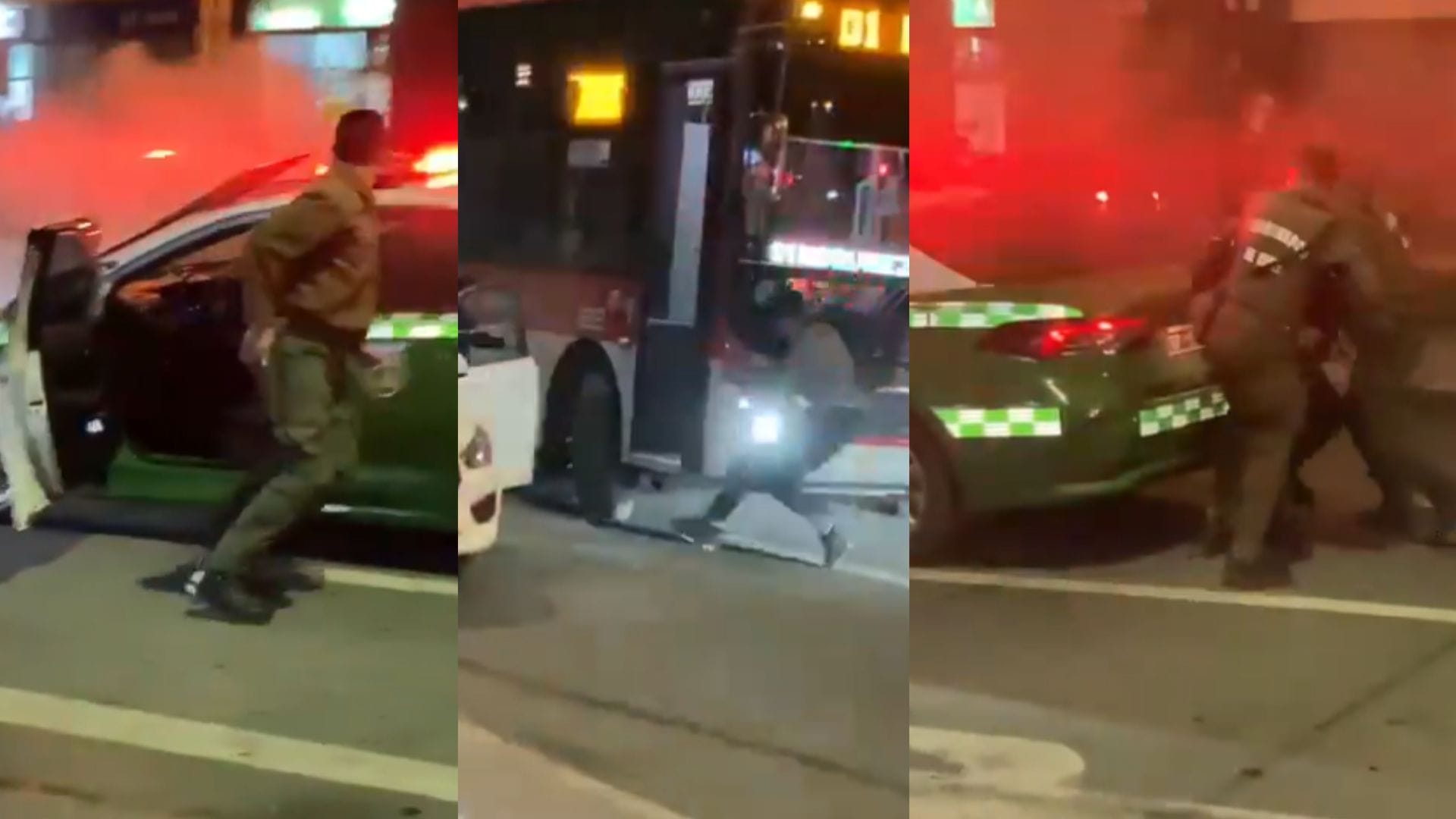 Sujetos robaron en centro de eventos y chocaron mientras huían en Limache: Chofer de micro frustró escape a pie de delincuente