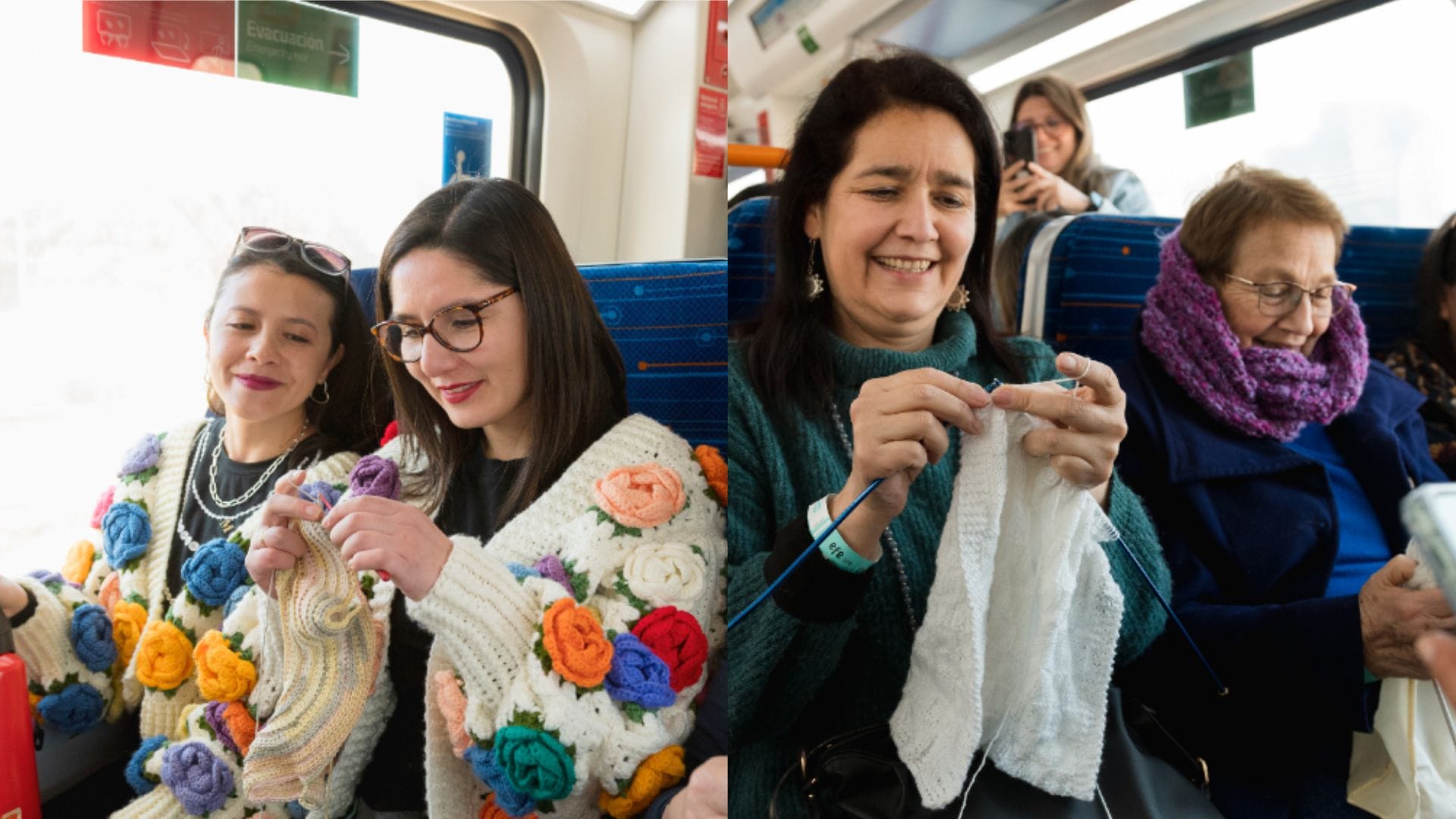 100 tejedoras de Concepción celebraron su primer “tren tejeril” con viaje a San Rosendo
