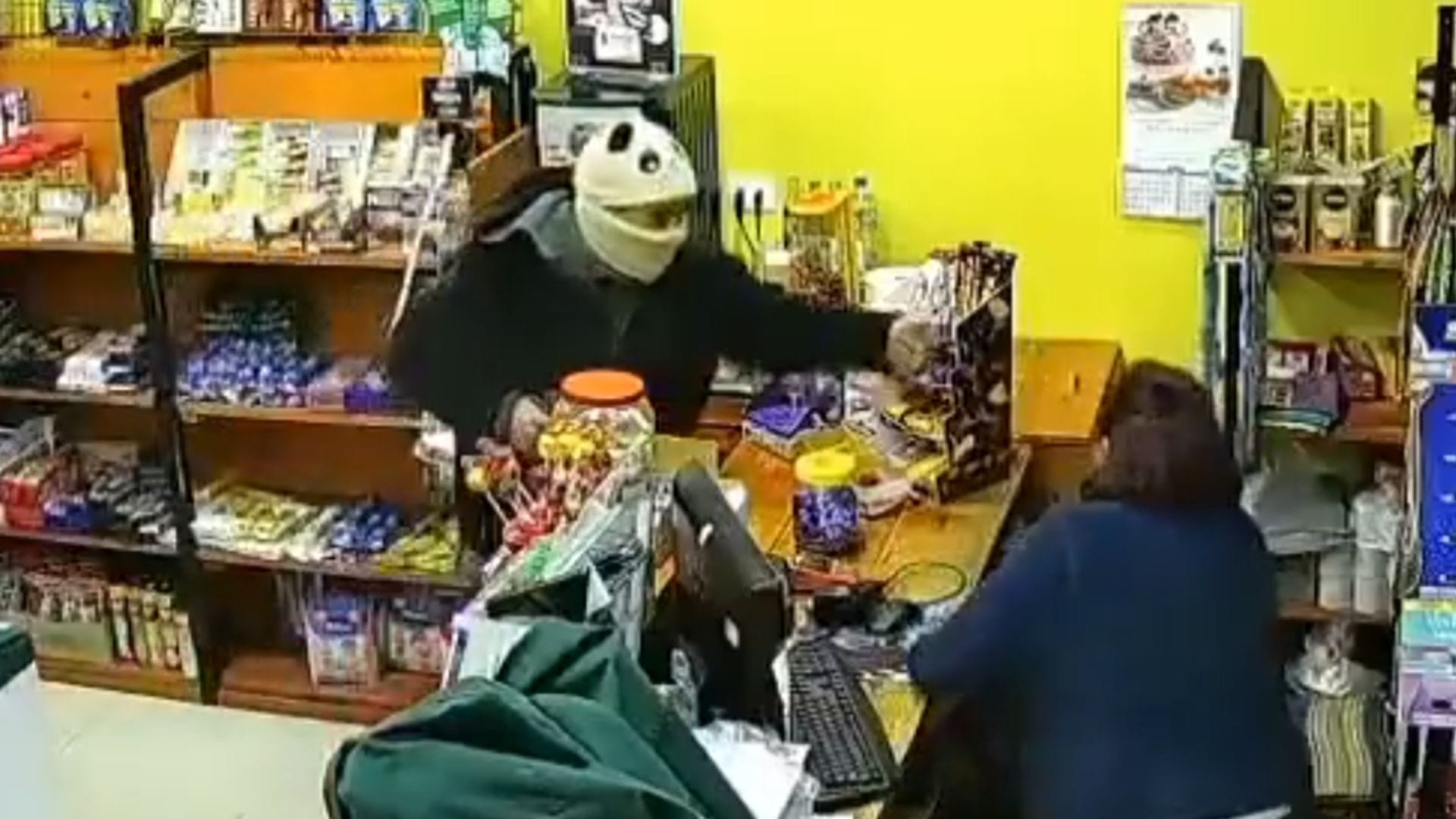 Dictan prisión preventiva a hombre que usó pasamontañas de oso panda para robar un minimarket en Victoria