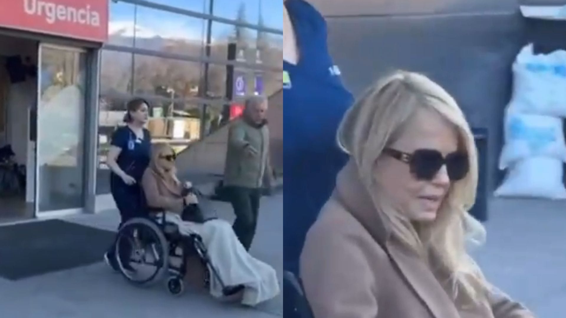 Cecilia Bolocco genera preocupación tras video donde aparece saliendo de una clínica en silla de ruedas