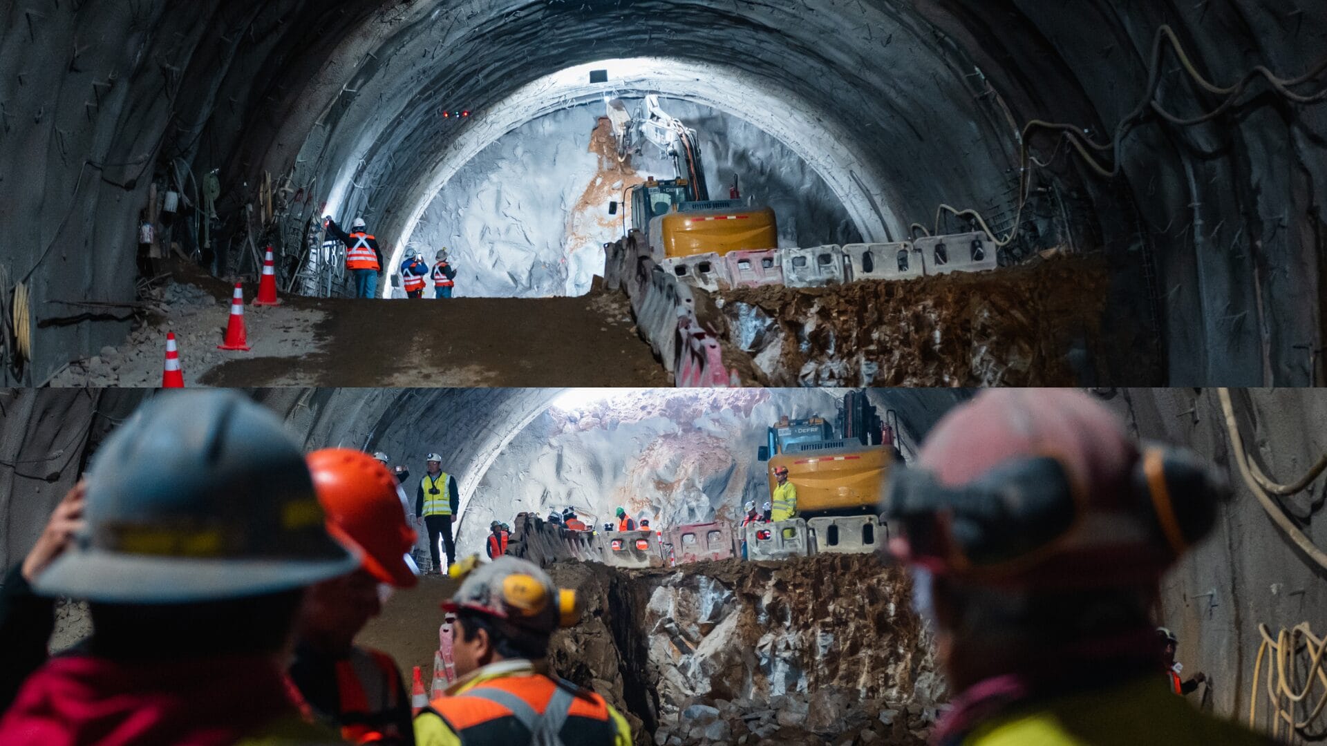 Tiene más de 300 metros de extensión: Concretan conexión de los extremos del nuevo túnel ferroviario que cruza el cerro Chepe en Concepción