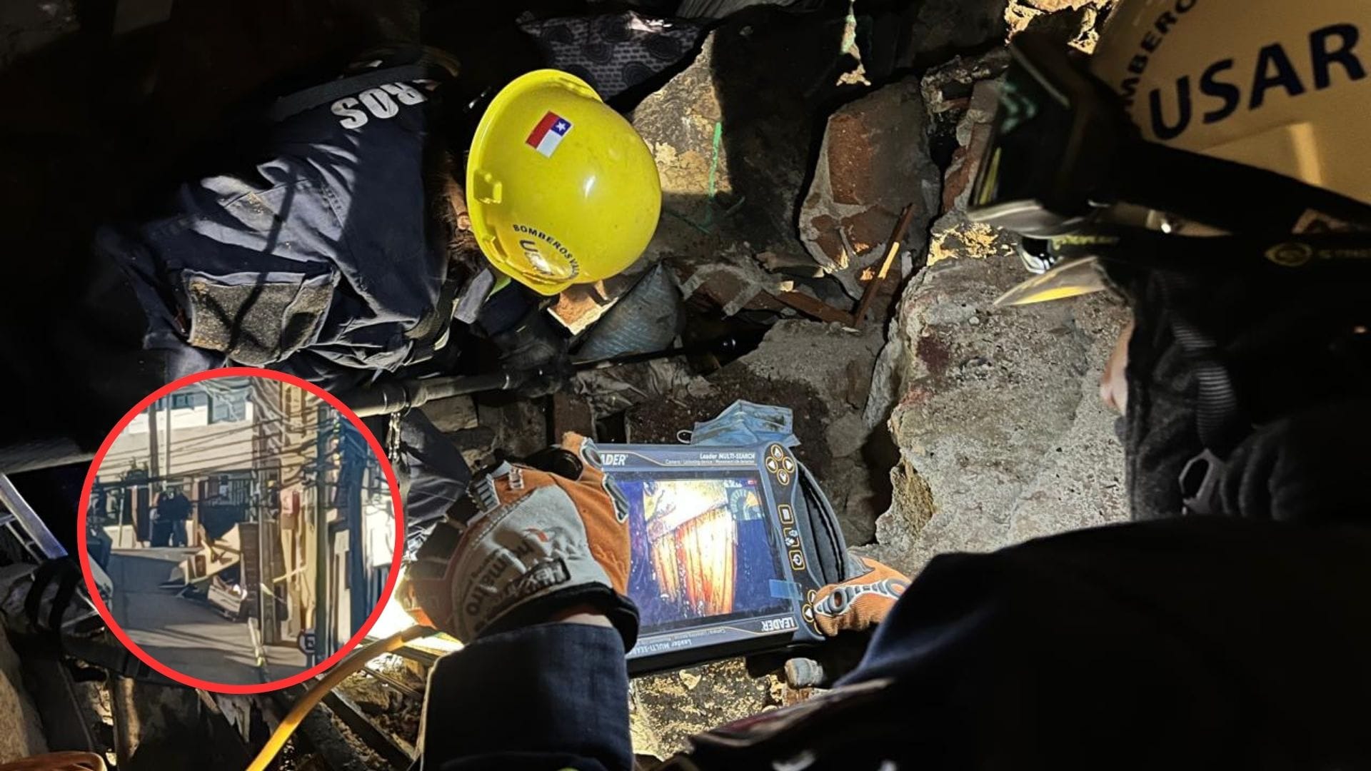 Vivienda se derrumba y deja a un fallecido bajo los escombros en cerro de Valparaíso