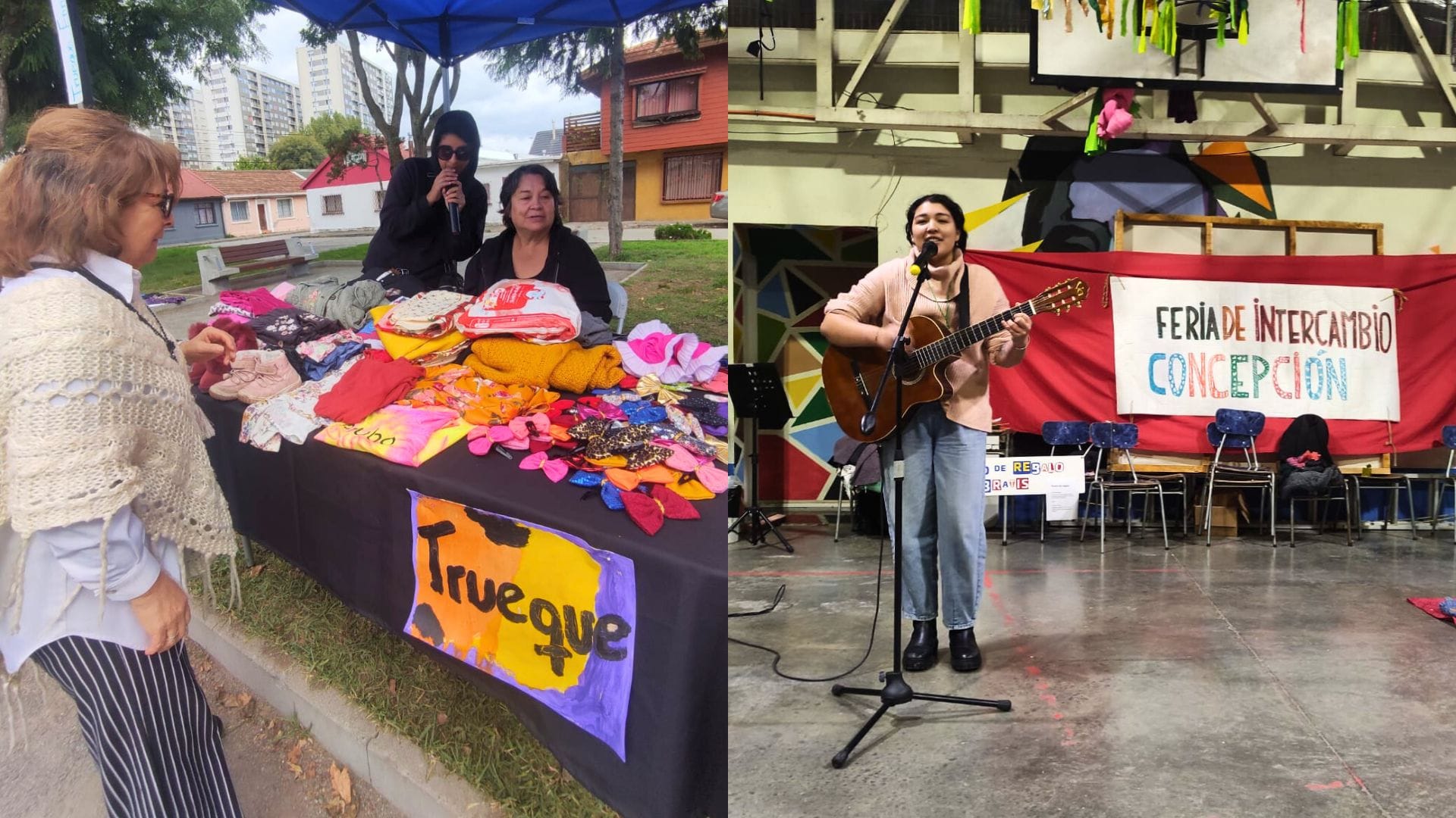 Trueque, música y comunidad: Visita la Feria de Intercambio popular de Concepción