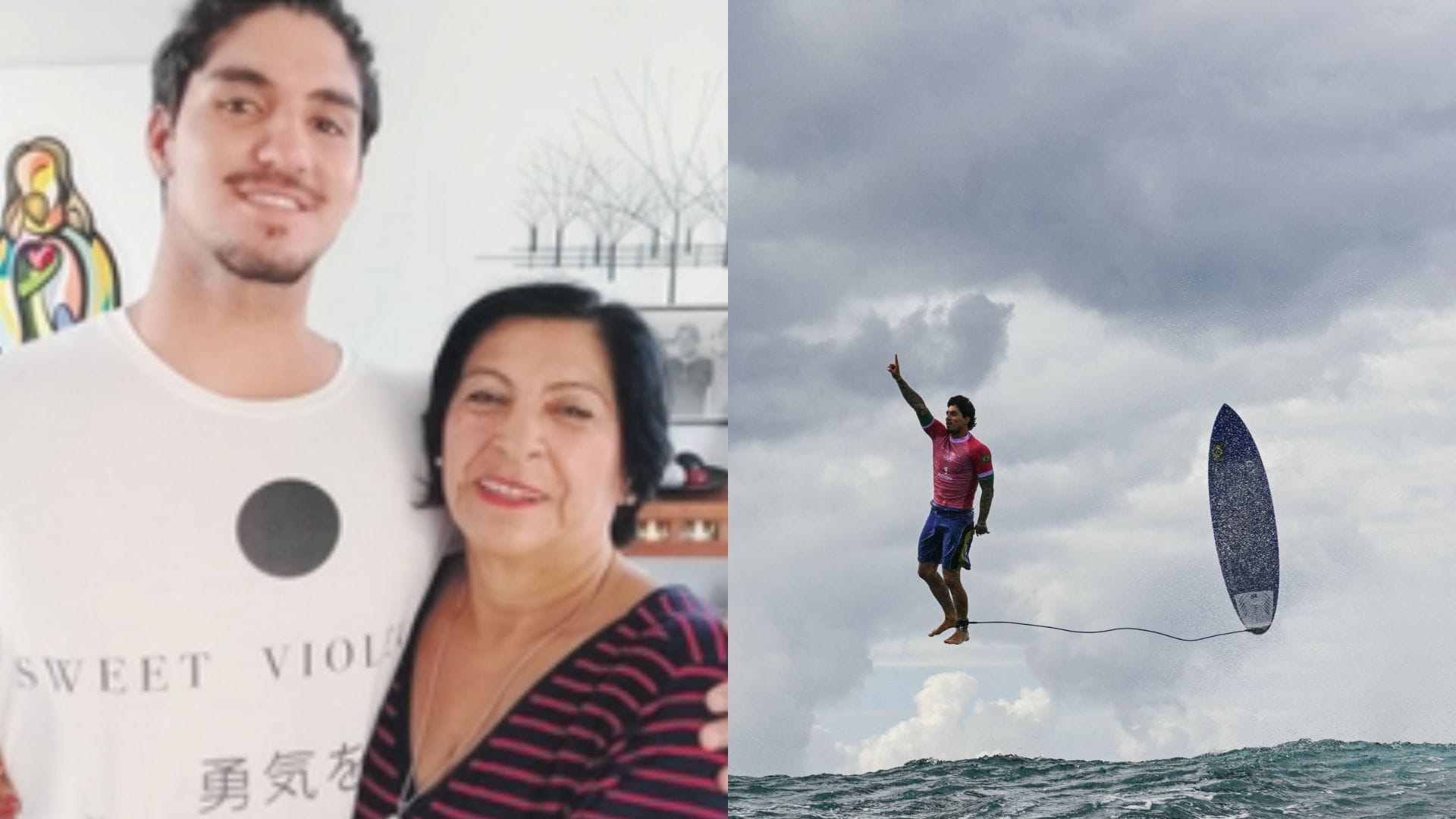 Abuela del surfista brasileño que protagonizó histórica foto en Tahiti por los JJOO es del Biobío