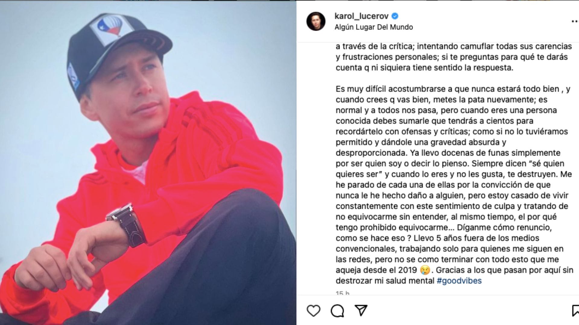 Karol Dance pidió perdón por sus dichos sobre Felipe Camiroaga: “Estuve mal ahí, lo siento”