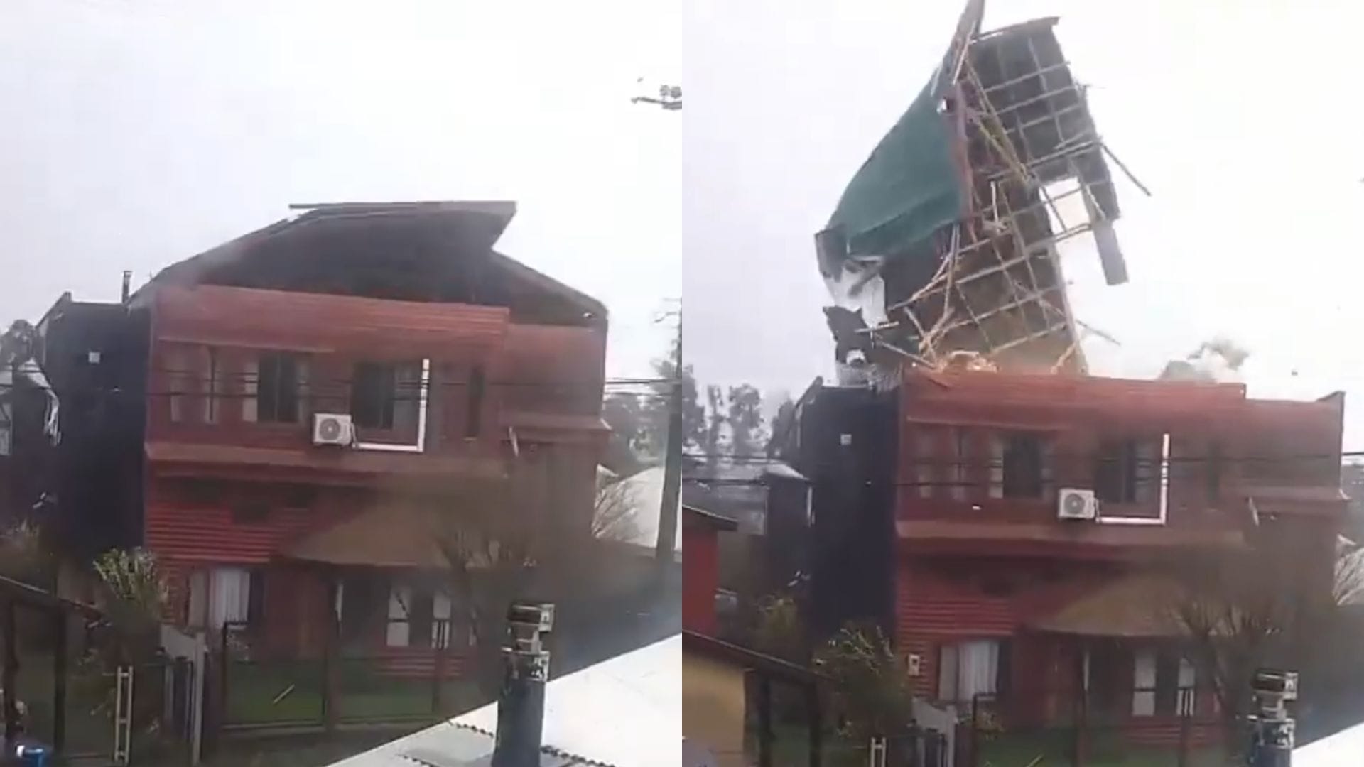 Fuertes ráfagas de viento arrancan techumbre de vivienda en Futrono