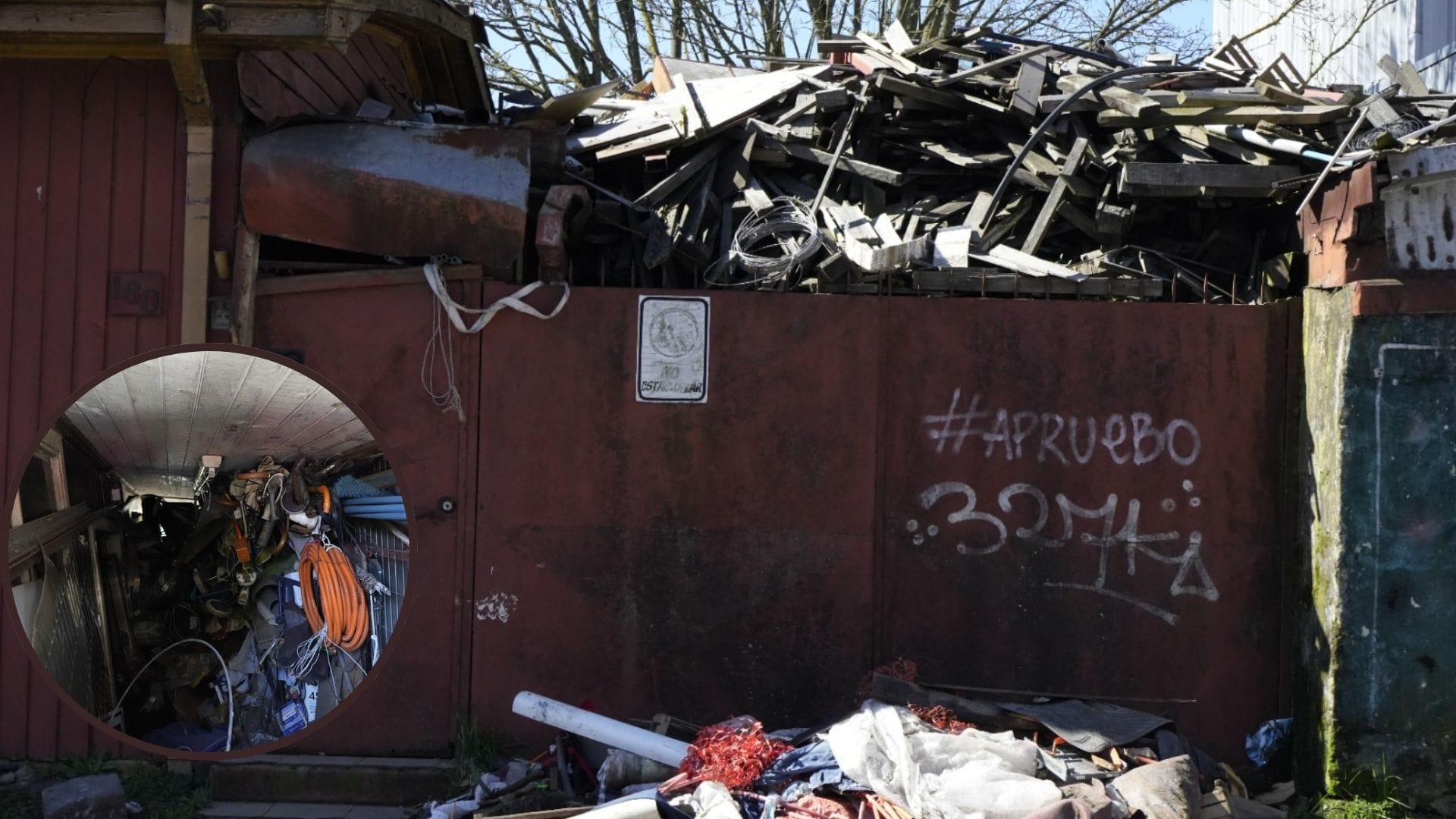Rescatan a hombre con “Mal de Diógenes” en Concepción, tras quedar atrapado durante 3 días por la basura acumulada en su propia casa