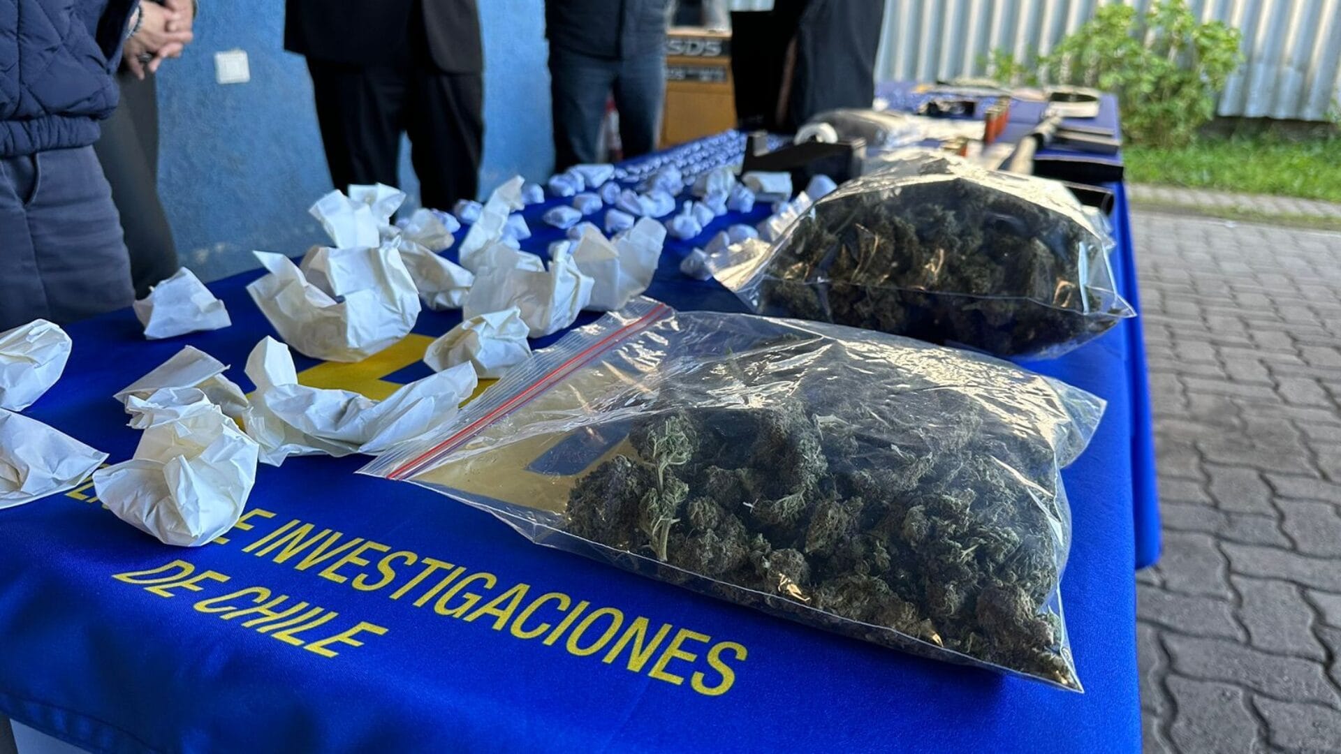 Operativo policial en Hualpén deja 16 detenidos por tráfico de drogas y porte ilegal de armas