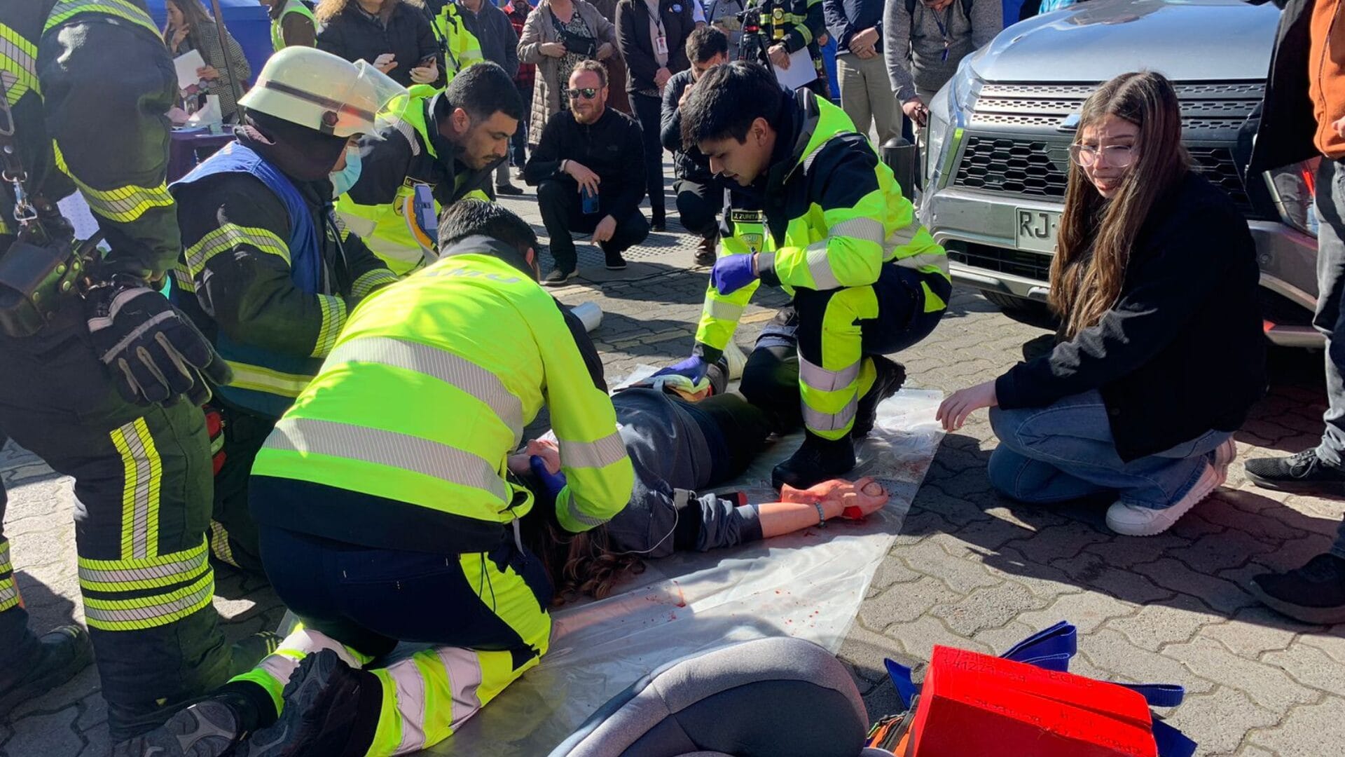 Realizan simulacro de atropello en Concepción para concientizar sobre la prevención de accidentes durante Fiestas Patrias