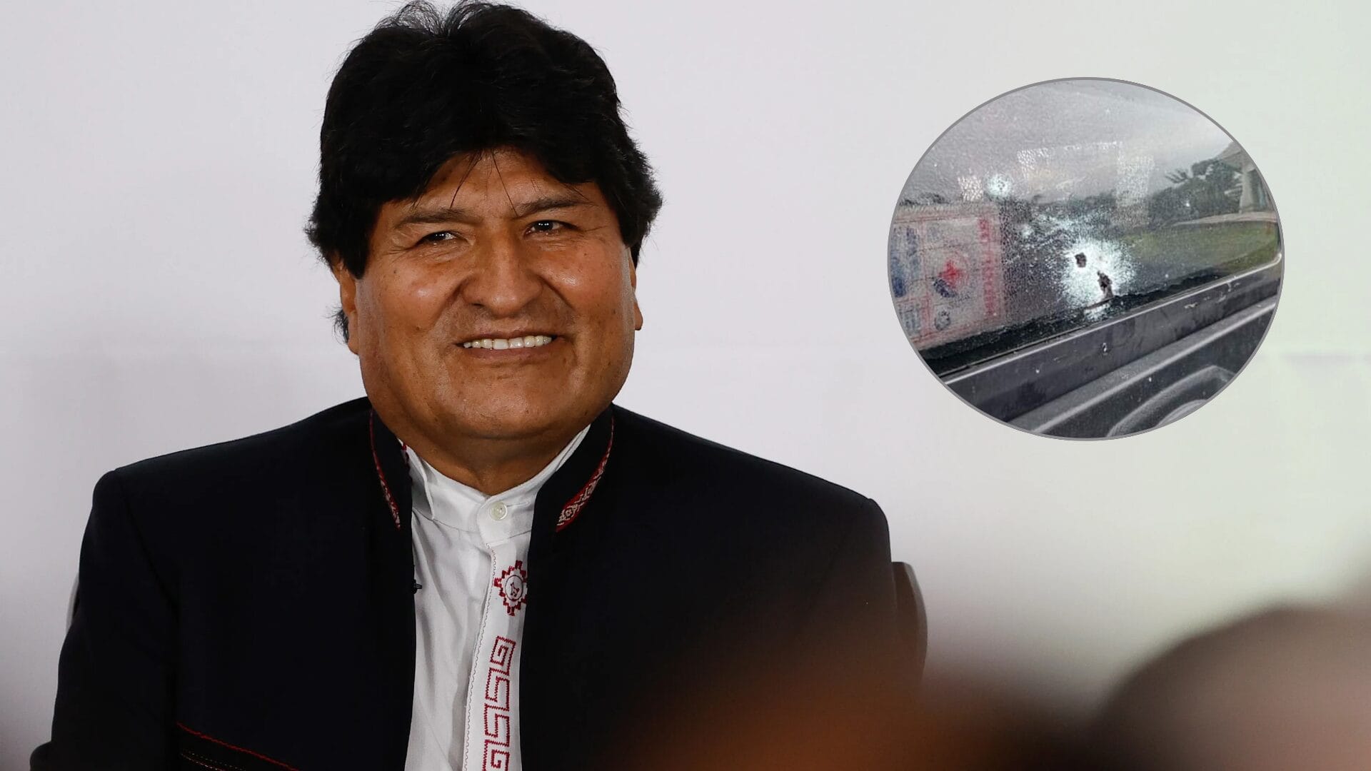 Evo Morales denuncia atentado contra vehículo en el que se trasladaba: Chofer resultó herido