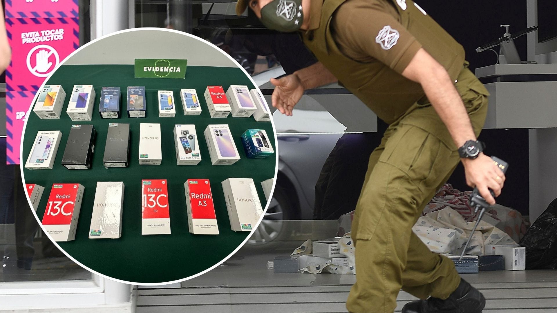Capturan a dos sujetos que huían de robo a sucursal telefónica en Coronel: Un trabajador resultó lesionado