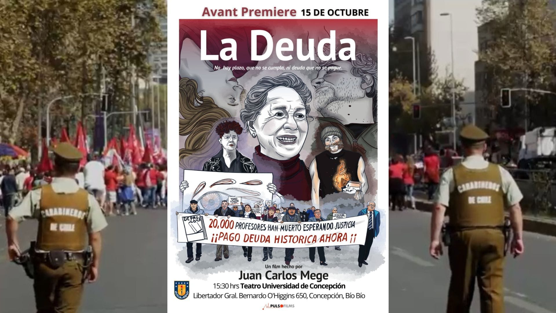 Estrenan en Concepción película basada en la Deuda Histórica de los profesores en Chile