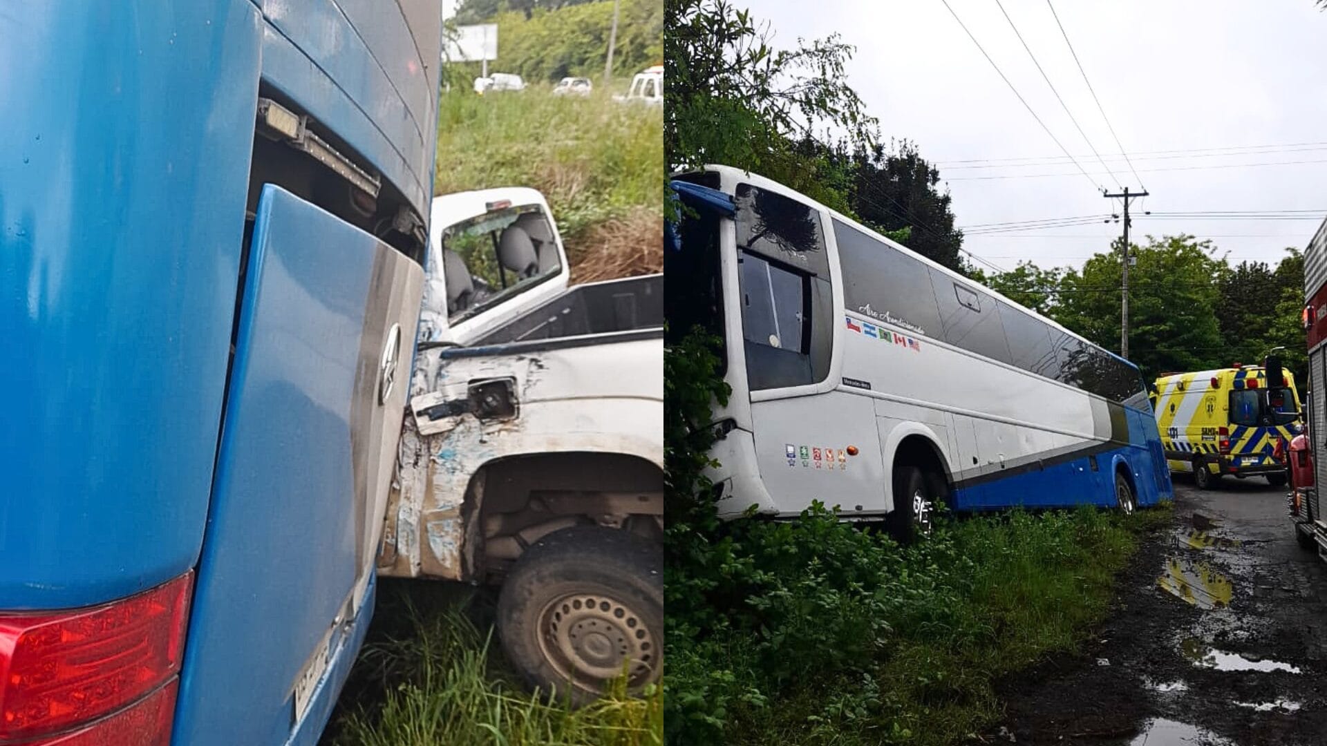 Bus con alumnos de liceo de Hualpén sufre accidente cuando volvía de Antuco