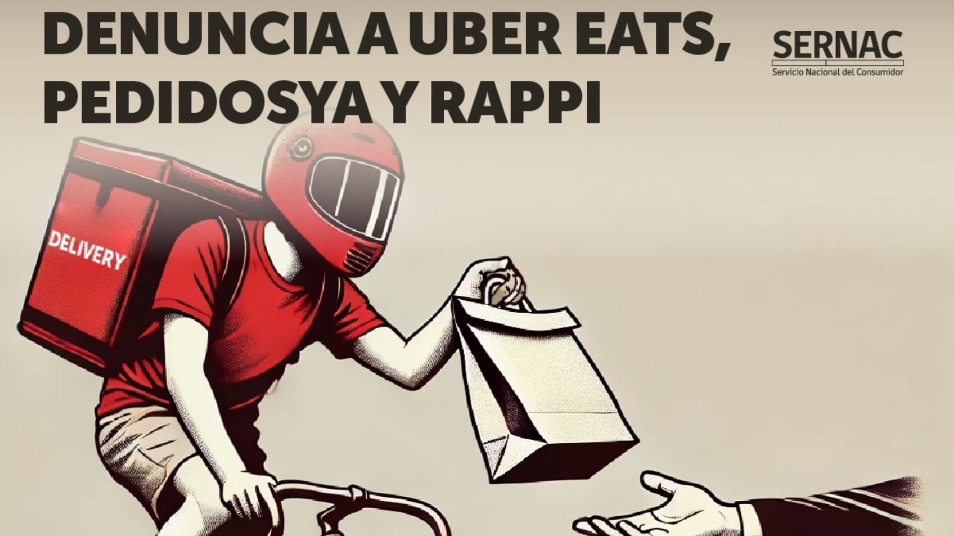 Por infracciones a la Ley del Consumidor: Sernac denunciará a Uber Eats, PedidosYa y Rappi