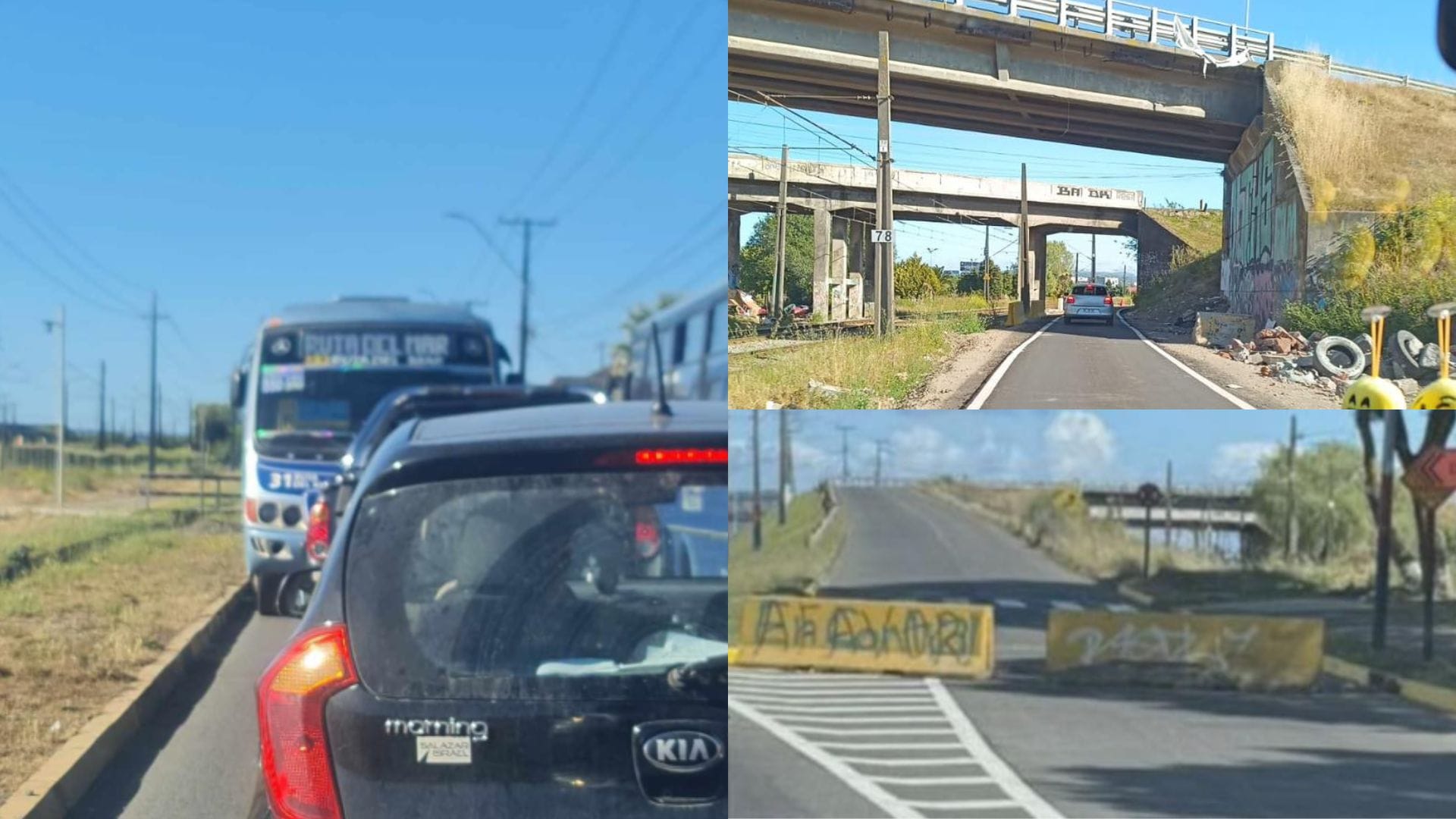 Caos vial en Talcahuano tras cierre de accesos por obras en el Puente Perales: hay dos desvíos claves