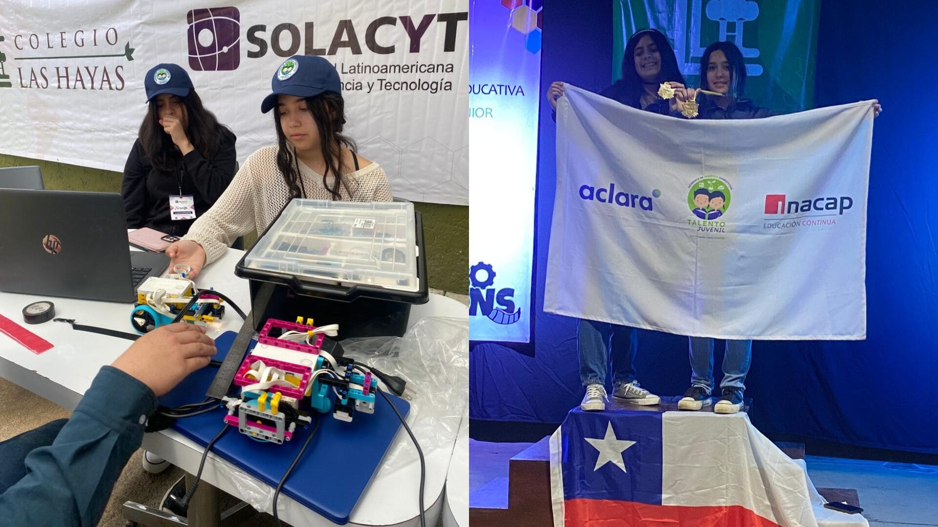 Alumnas de Penco obtienen inédito primer lugar en competencia internacional de robótica en México