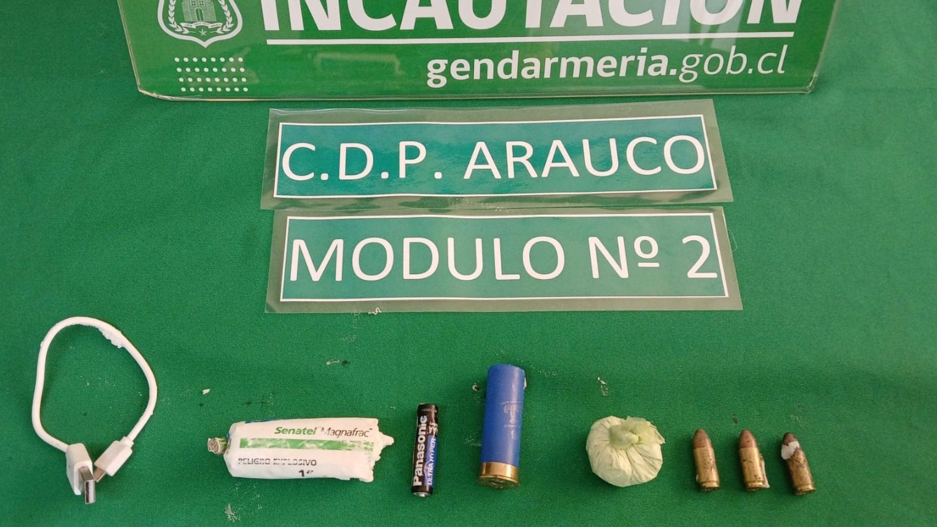 Tras operativo de rutina: Incautan municiones y elementos explosivos en cárcel de Arauco