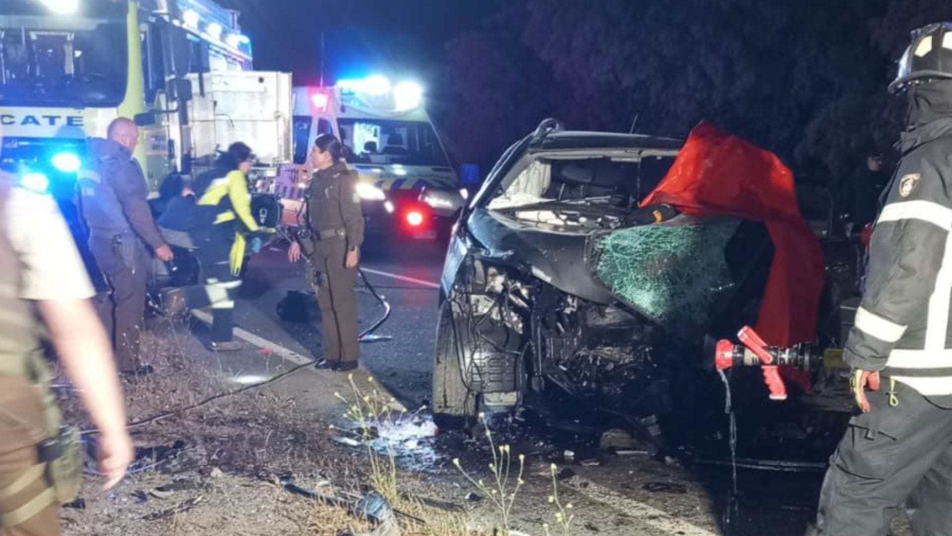 Cinco fallecidos y cuatro heridos deja trágico accidente en la Autopista del Itata