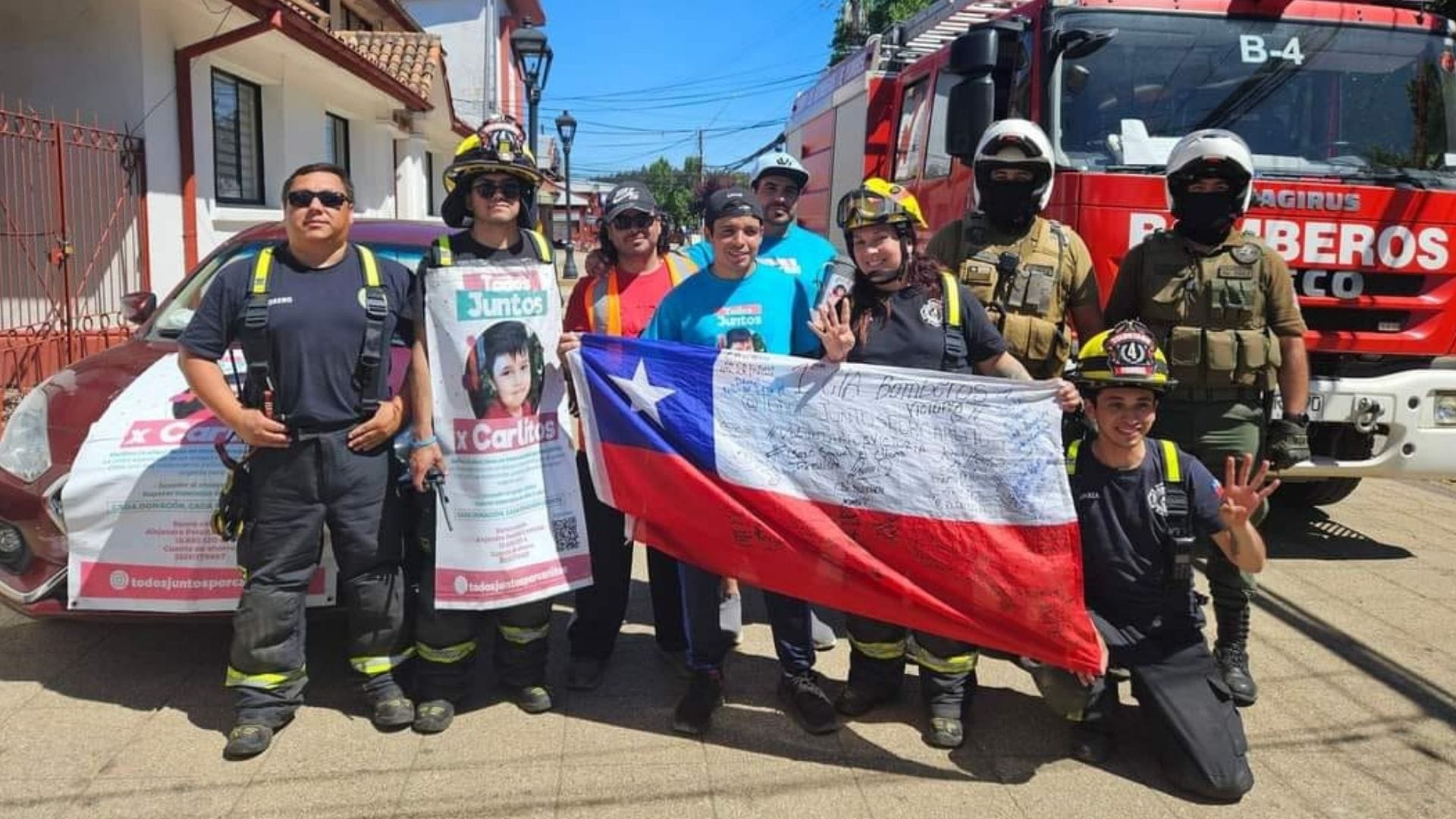 Familia llega a Coronel durante su extensa caminata para reunir fondos y así costear tratamiento de niño de 4 años con tumor