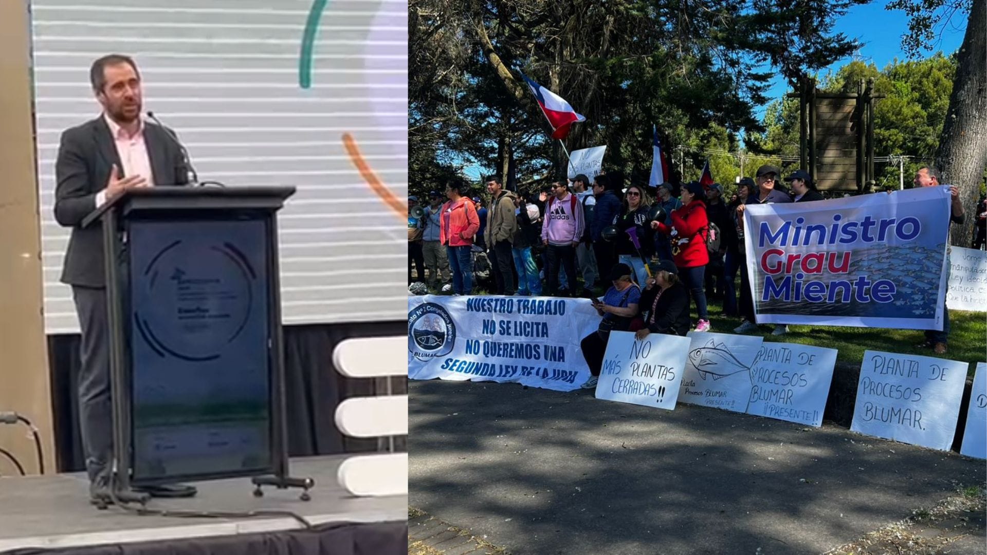 Trabajadores de la pesca industrial funan inauguración de ExpoCorma: Díaz responsabiliza a las empresas