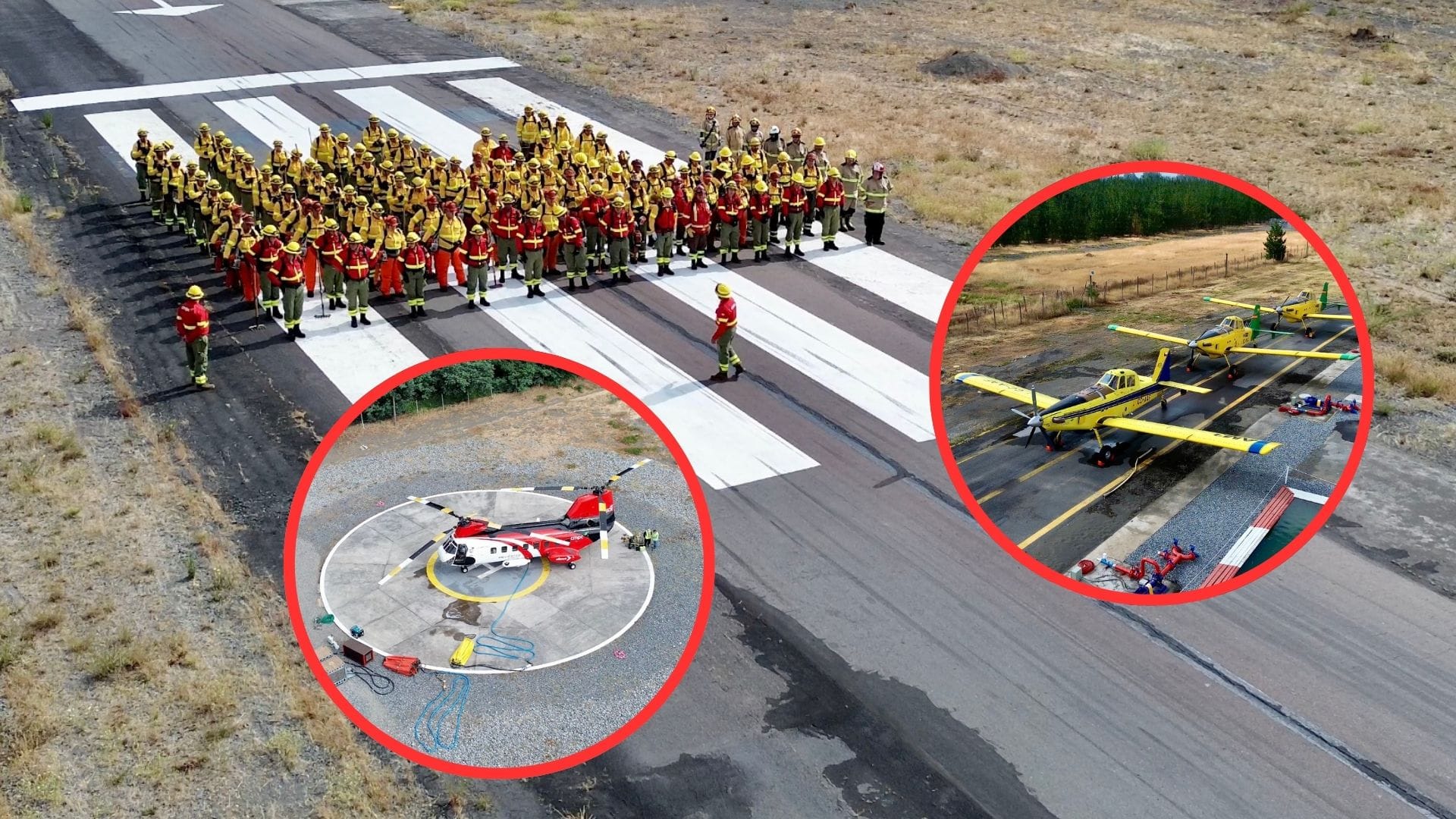 CMPC: Un helicóptero Chinook y dos Súper Puma llegan como recursos para combatir incendios