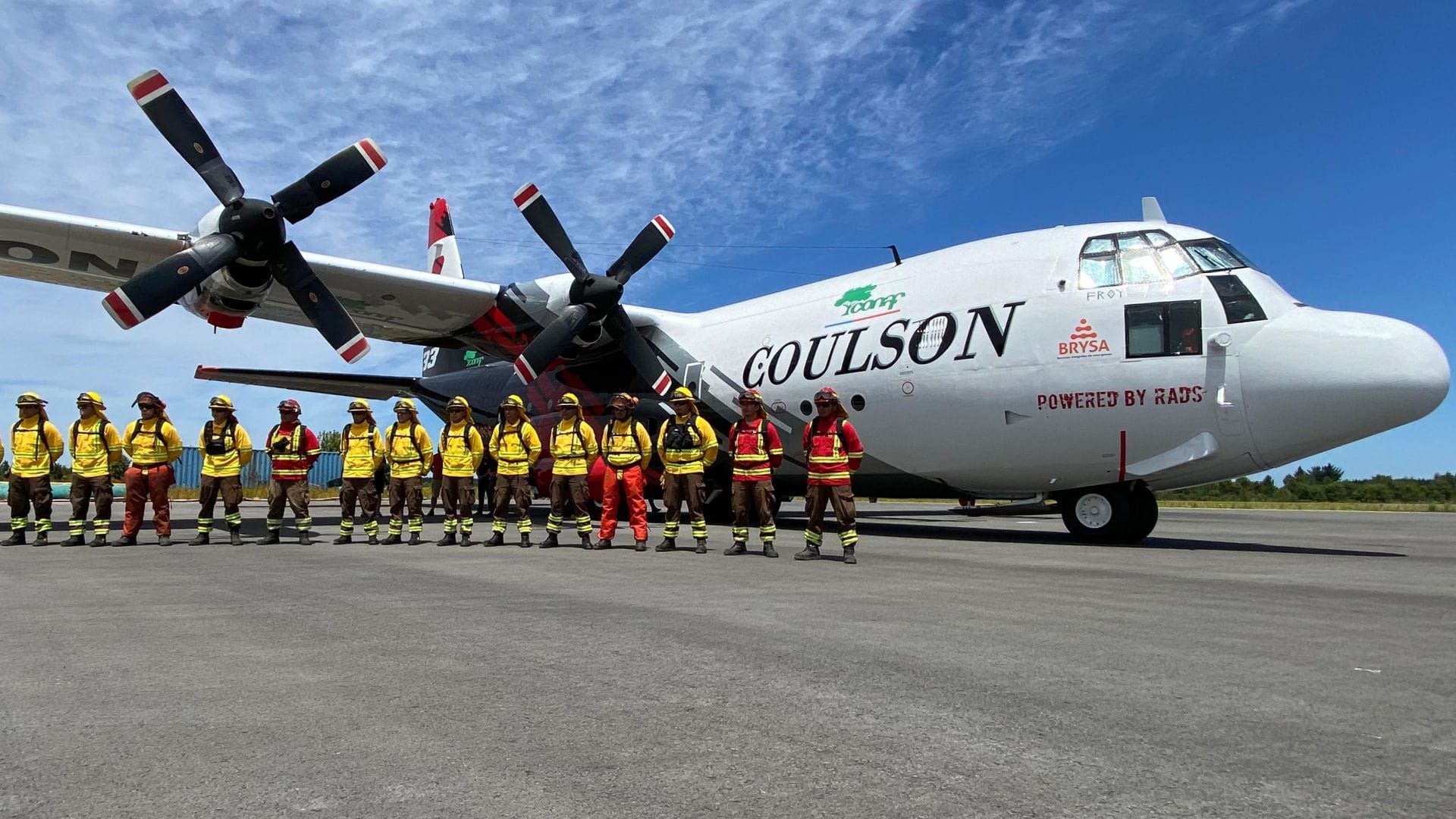 El avión Hércules C-130 que se suma a la lucha contra incendios en Biobío