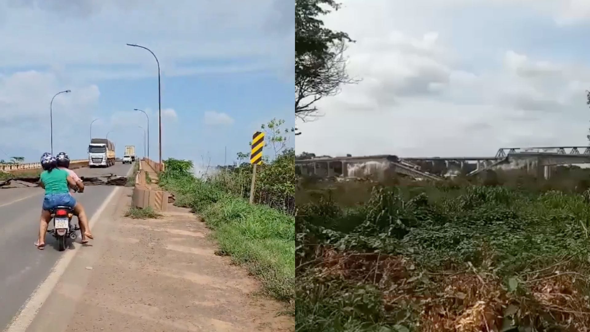 Múltiples vehículos cayeron: Un fallecido y al menos 16 desaparecidos deja impactante derrumbe de puente en ruta de Brasil