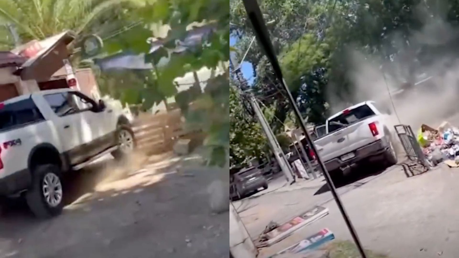 Arrasó con todo a su paso: Captan insólita reacción de conductor de camioneta que destruyó un local comercial en Talca