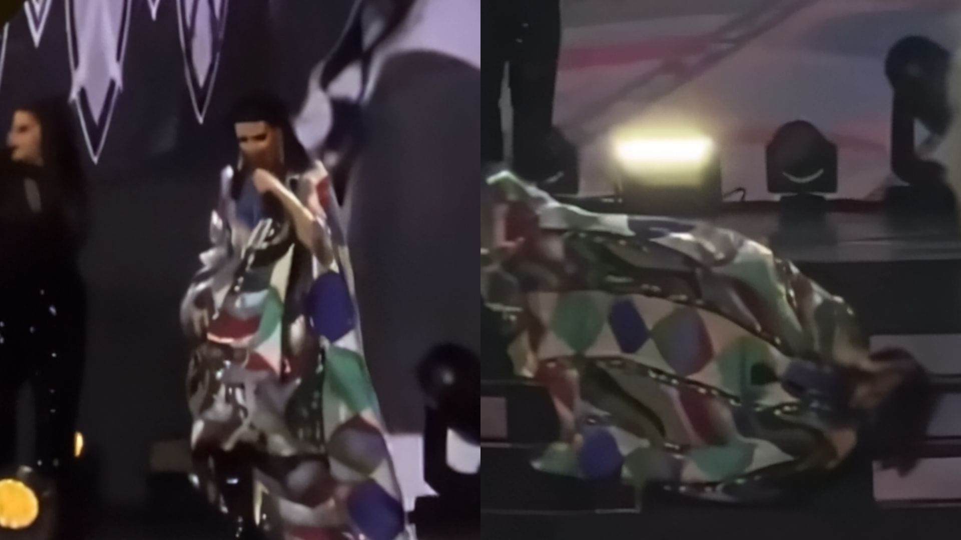 Laura Pausini sufre caída en pleno concierto en Milán