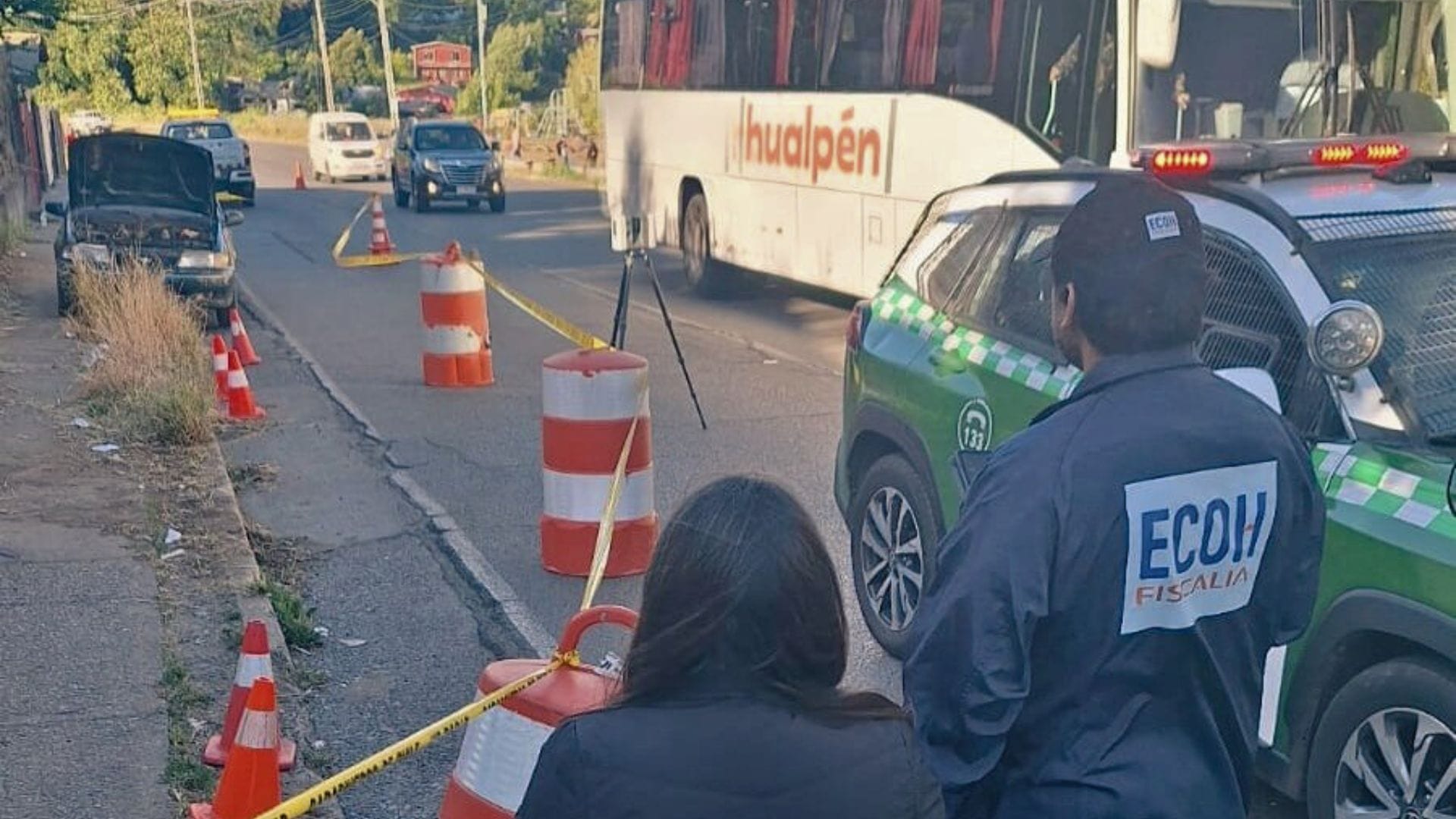 Homicidio en Lota: Joven fallece tras ser baleado en su vehículo en plena carretera